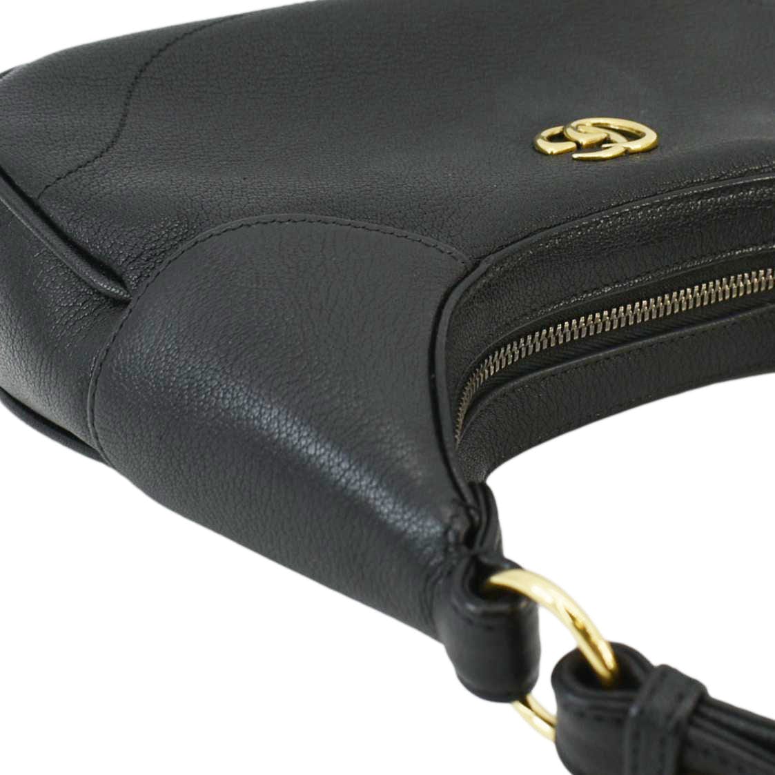 GUCCI Aphrodite Small Leather Shoulder Bag Black 731817 - Image 6