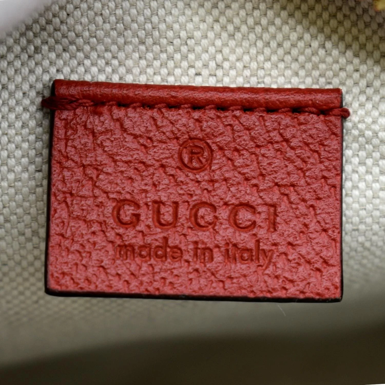 GUCCI Ophidia Apple Round GG Supreme Monogram Canvas Crossbody Bag Red 625216 - Image 11