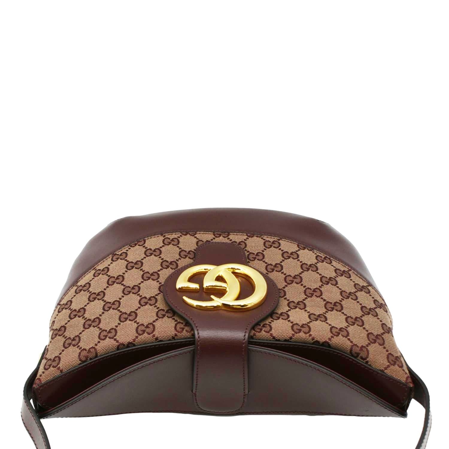 GUCCI Arli Medium Canvas Crossbody Bag Brown 568857 - Image 5