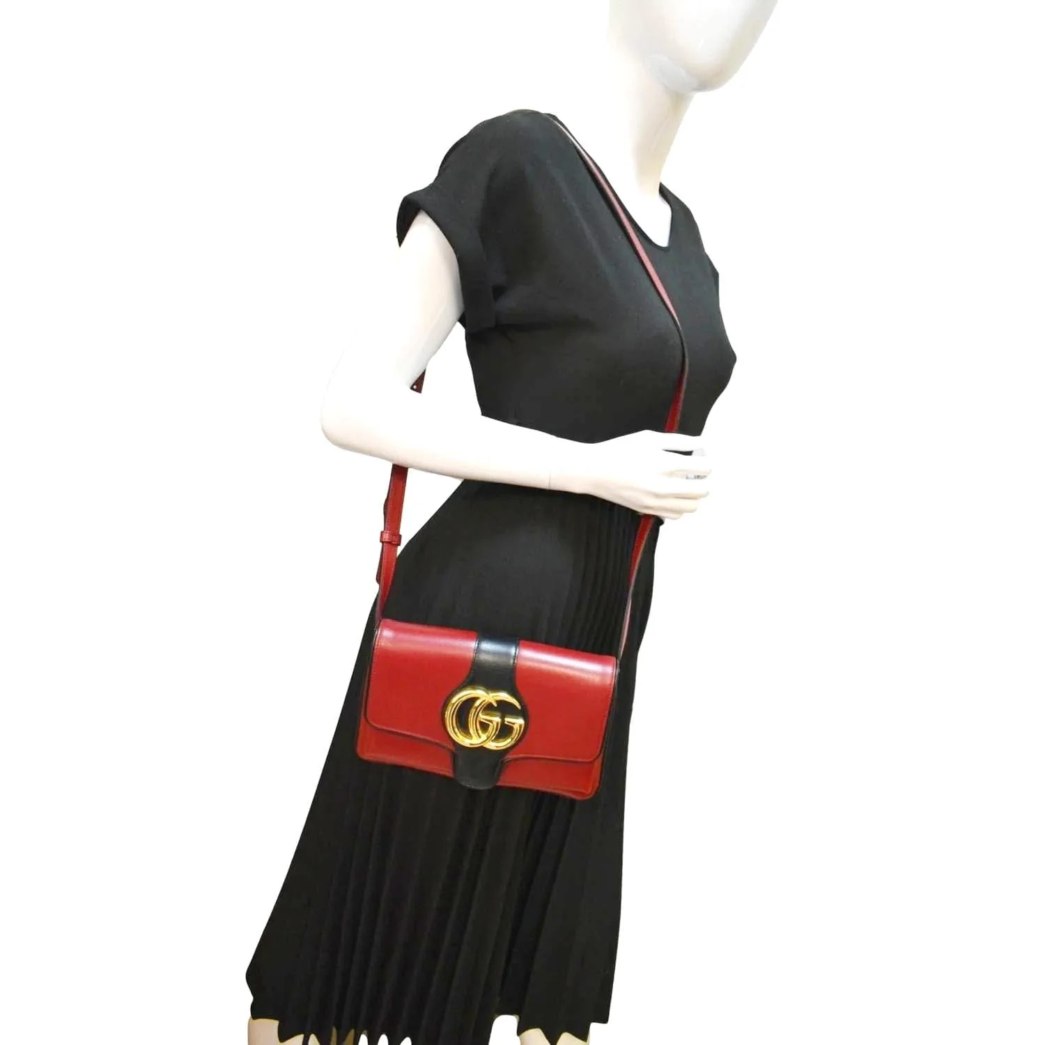 GUCCI Arli Small Leather Shoulder Bag Red 550129 - Image 2
