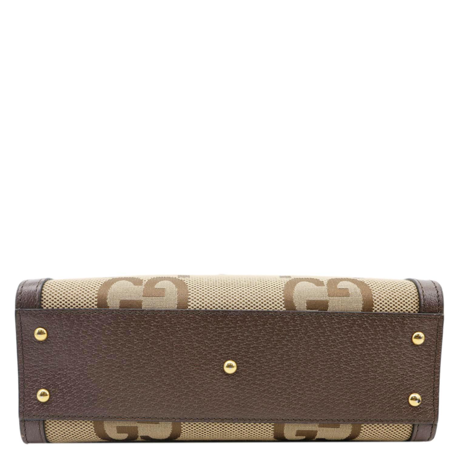 GUCCI Diana Bamboo Small GG Jumbo Canvas Tote Bag Beige 660195 - Image 9