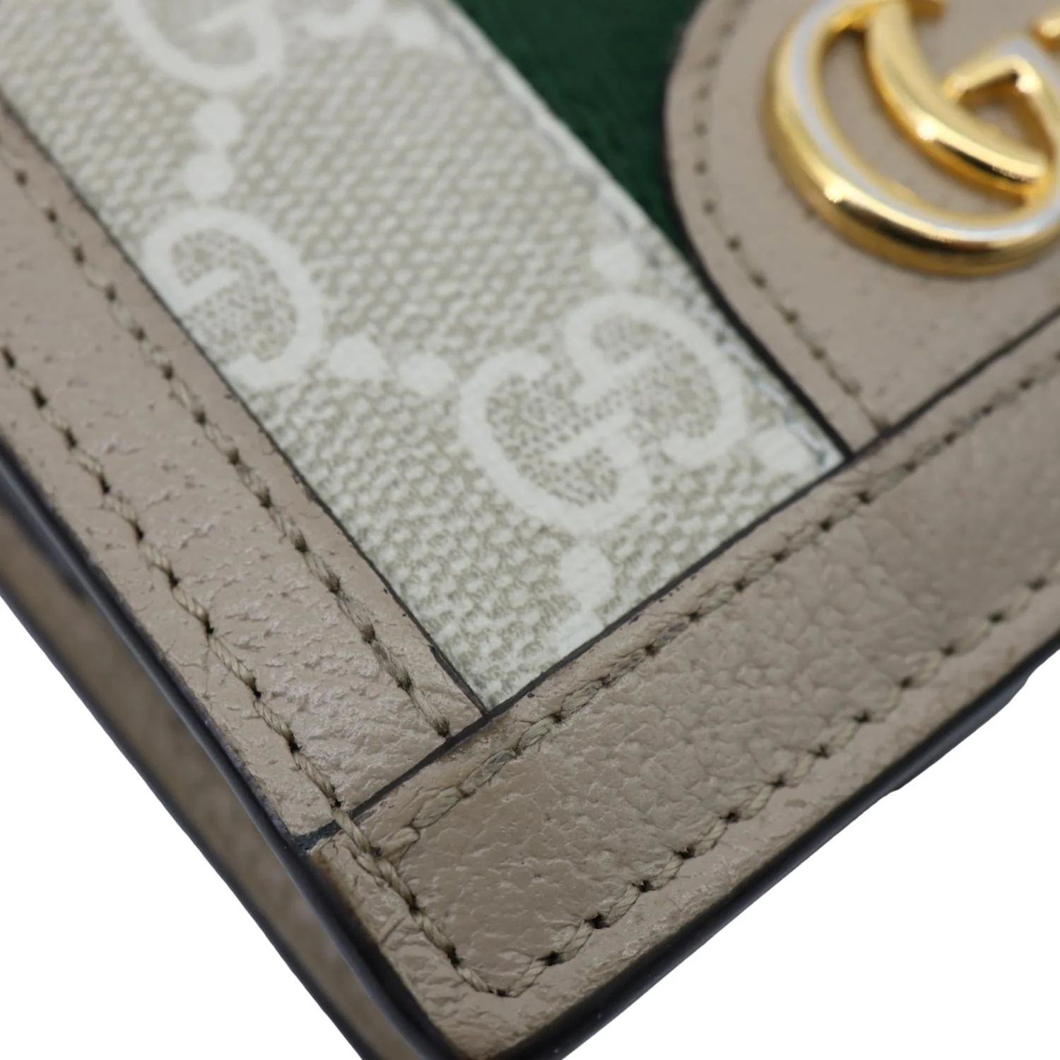 GUCCI Ophidia Web GG Supreme Canvas Card Case Wallet Beige 523155 - Image 8