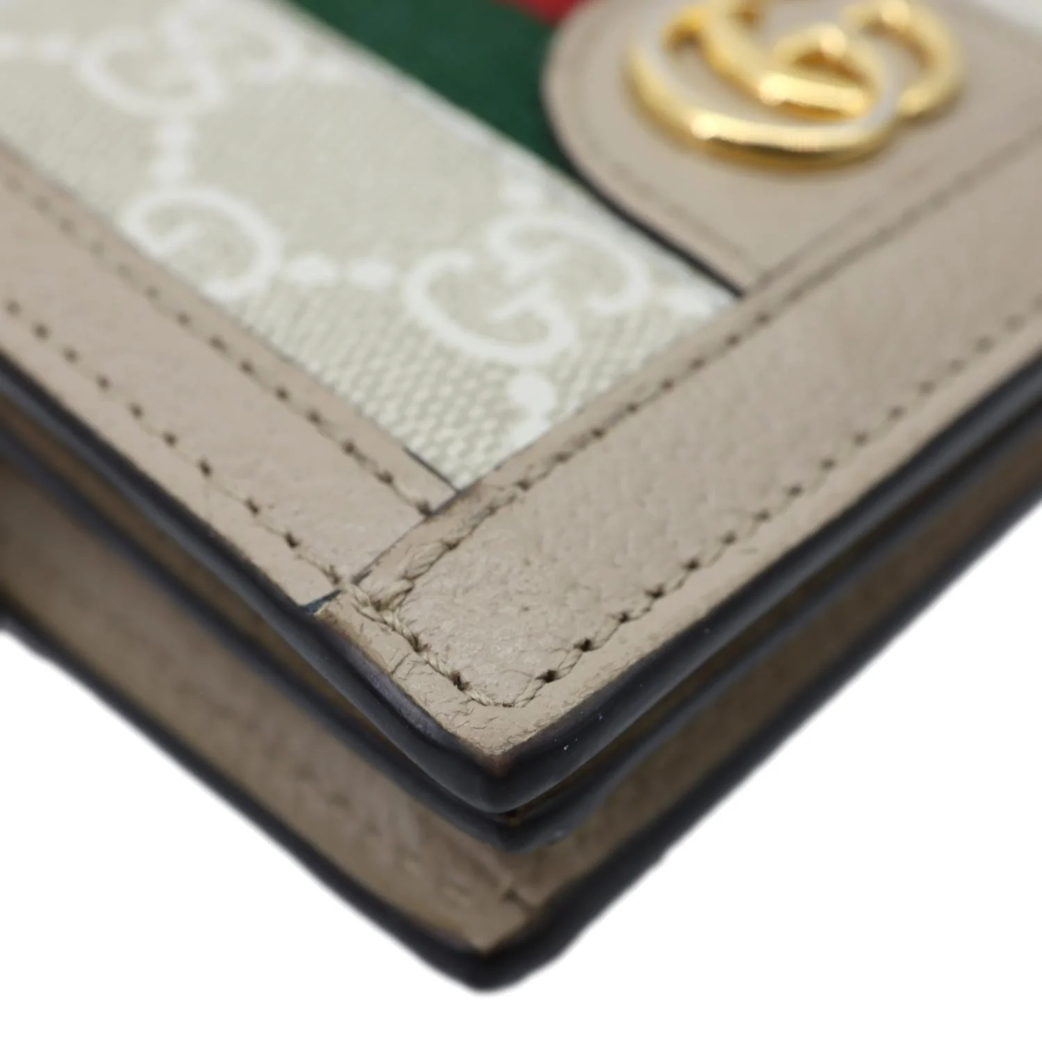 GUCCI Ophidia Web GG Supreme Canvas Card Case Wallet Beige 523155 - Image 9