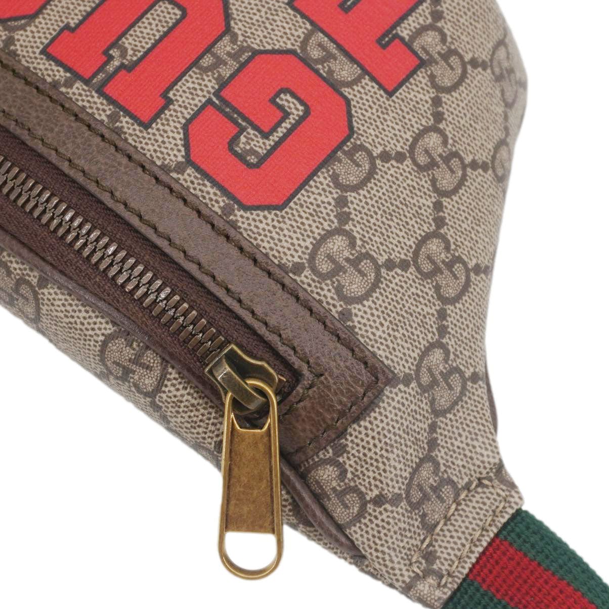 GUCCI Tiger Print GG Supreme Canvas Belt Bag Beige 675181 - Image 9