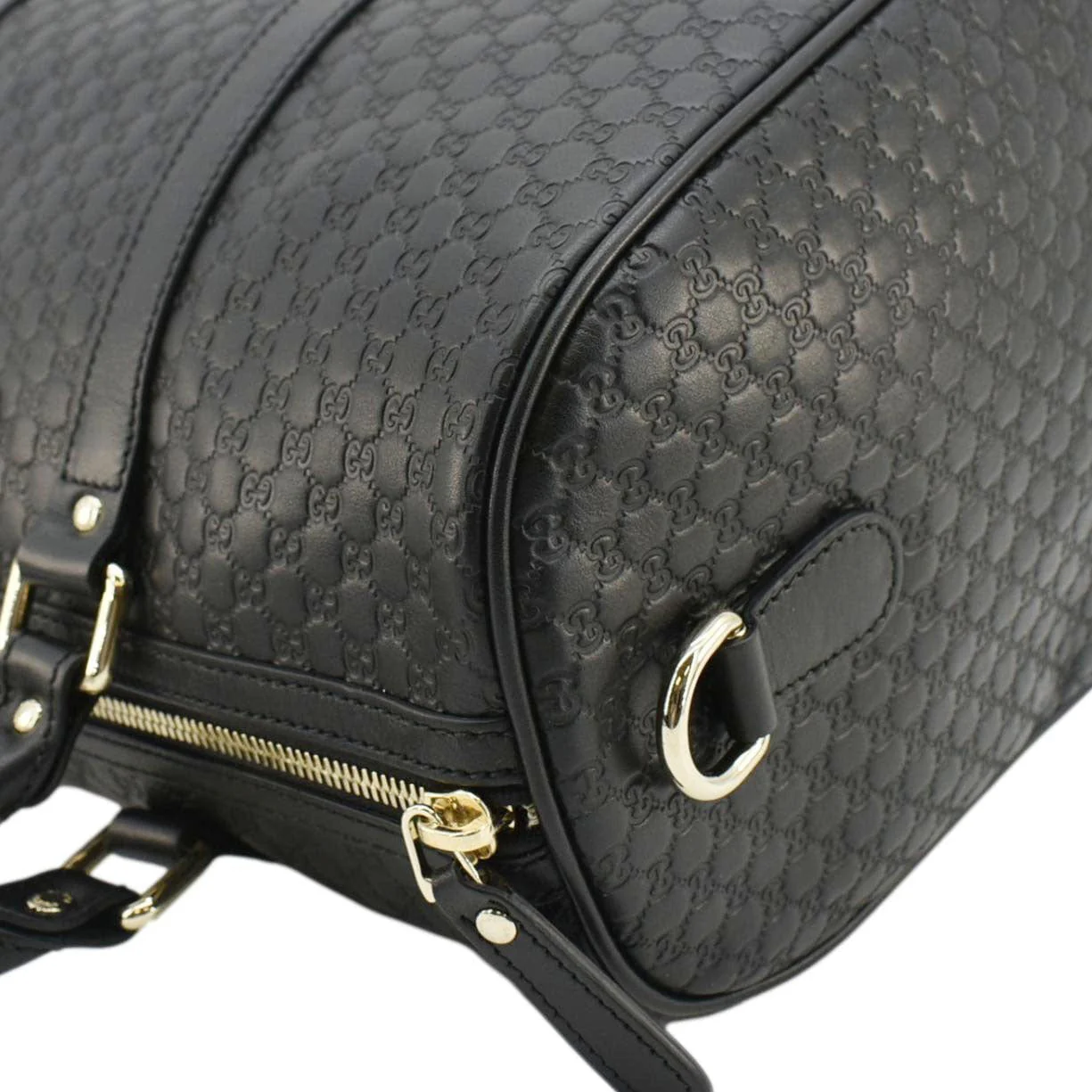 GUCCI GG Microguccissima Boston Travel Bag Black 449646 - Image 7