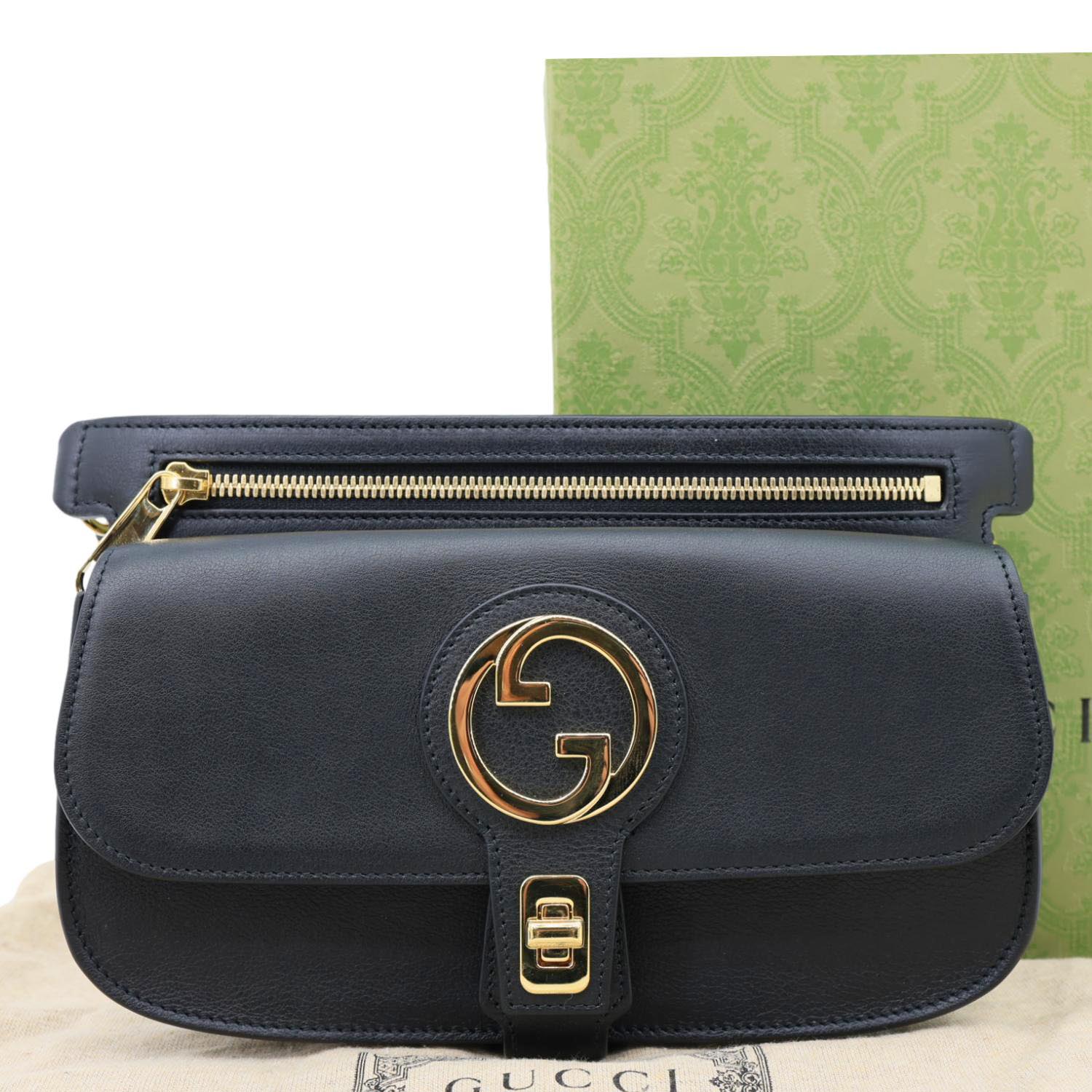 GUCCI Blondie Leather Belt Bag Black 718154 - Image 3
