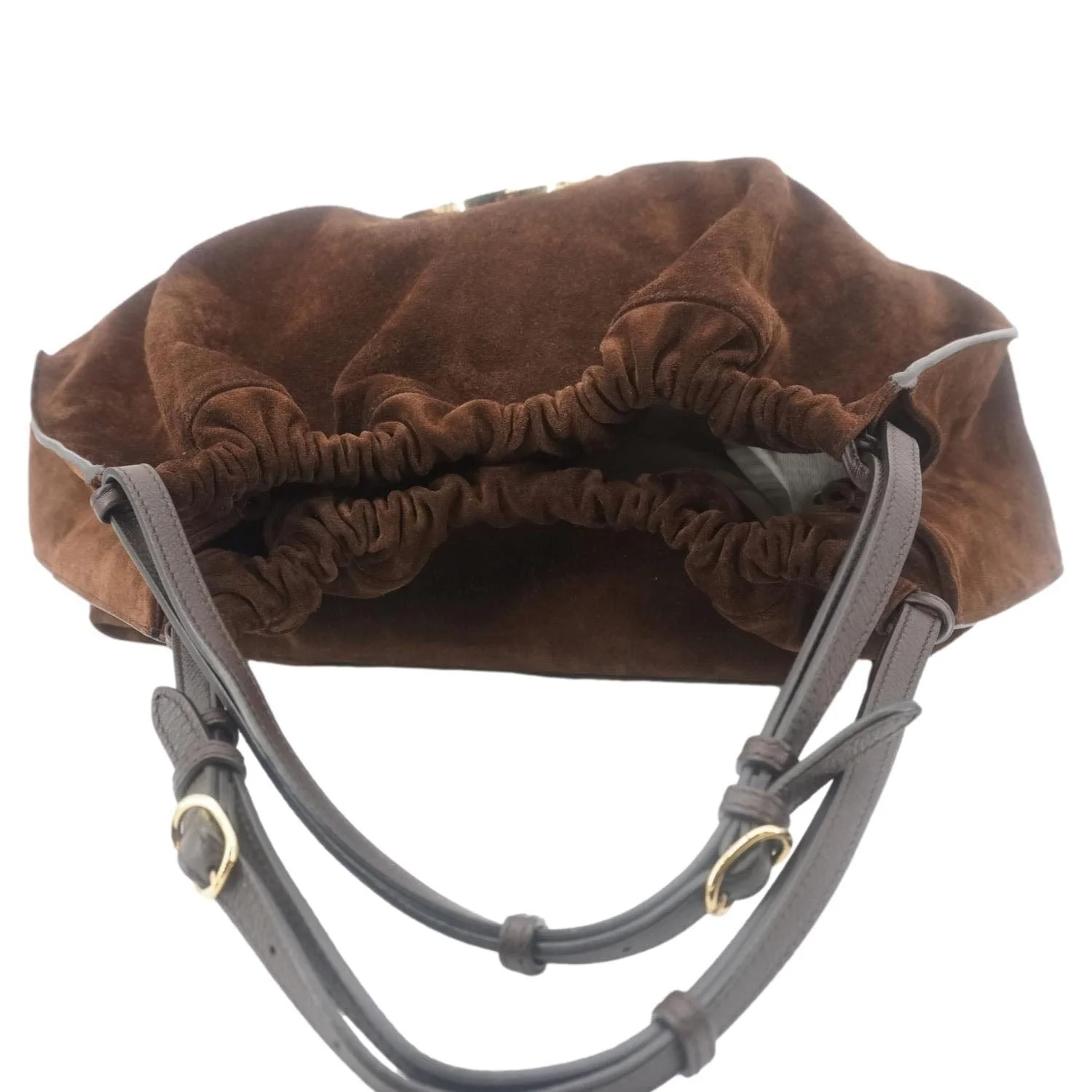 GUCCI Blondie Large Suede Tote Shoulder Bag Brown 747372 - Image 5