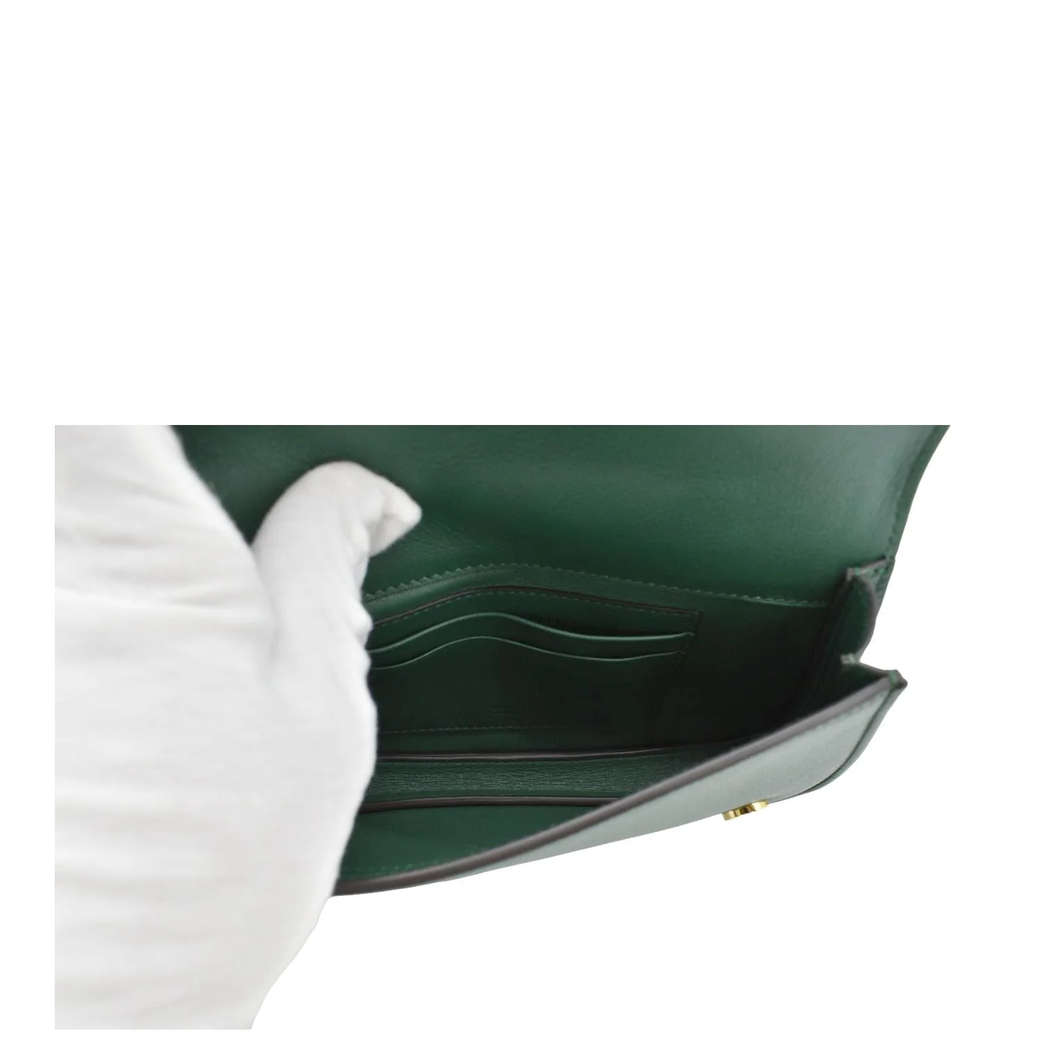 Gucci Mini Blondie Leather Wristlet Wallet Green 698630 - Image 11