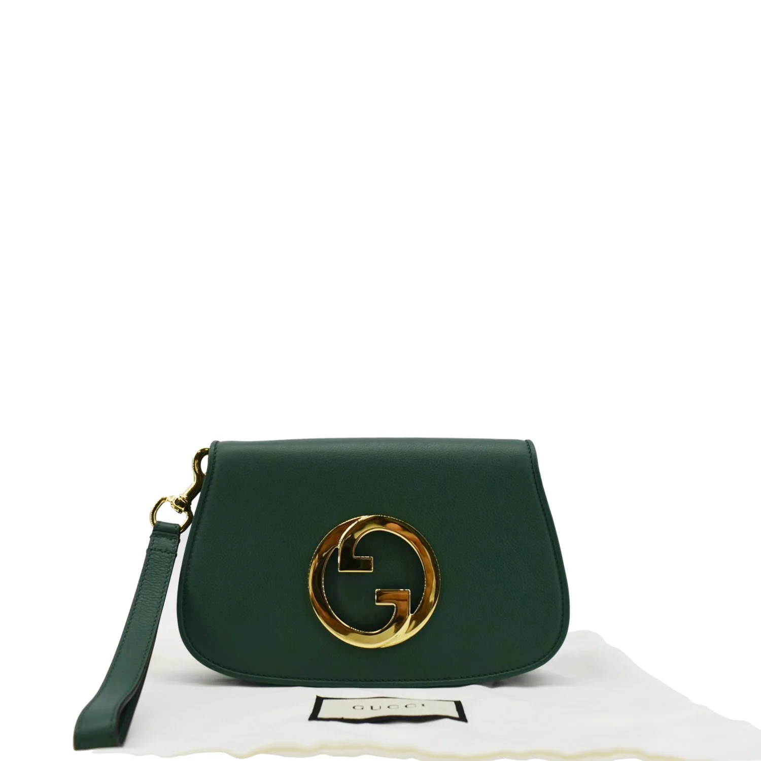 Gucci Mini Blondie Leather Wristlet Wallet Green 698630 - Image 3