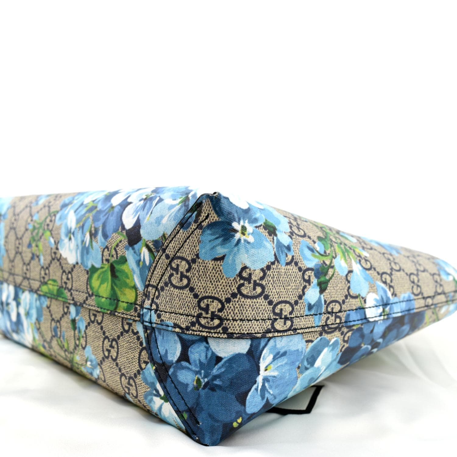 GUCCI Blooms Reversible GG Print Floral Supreme Tote Bag Blue 546323 - Image 7