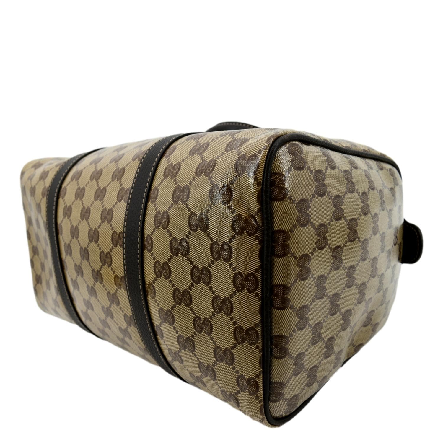 GUCCI Crystal Coated GG Canvas Boston Bag Beige 265697 - Image 7