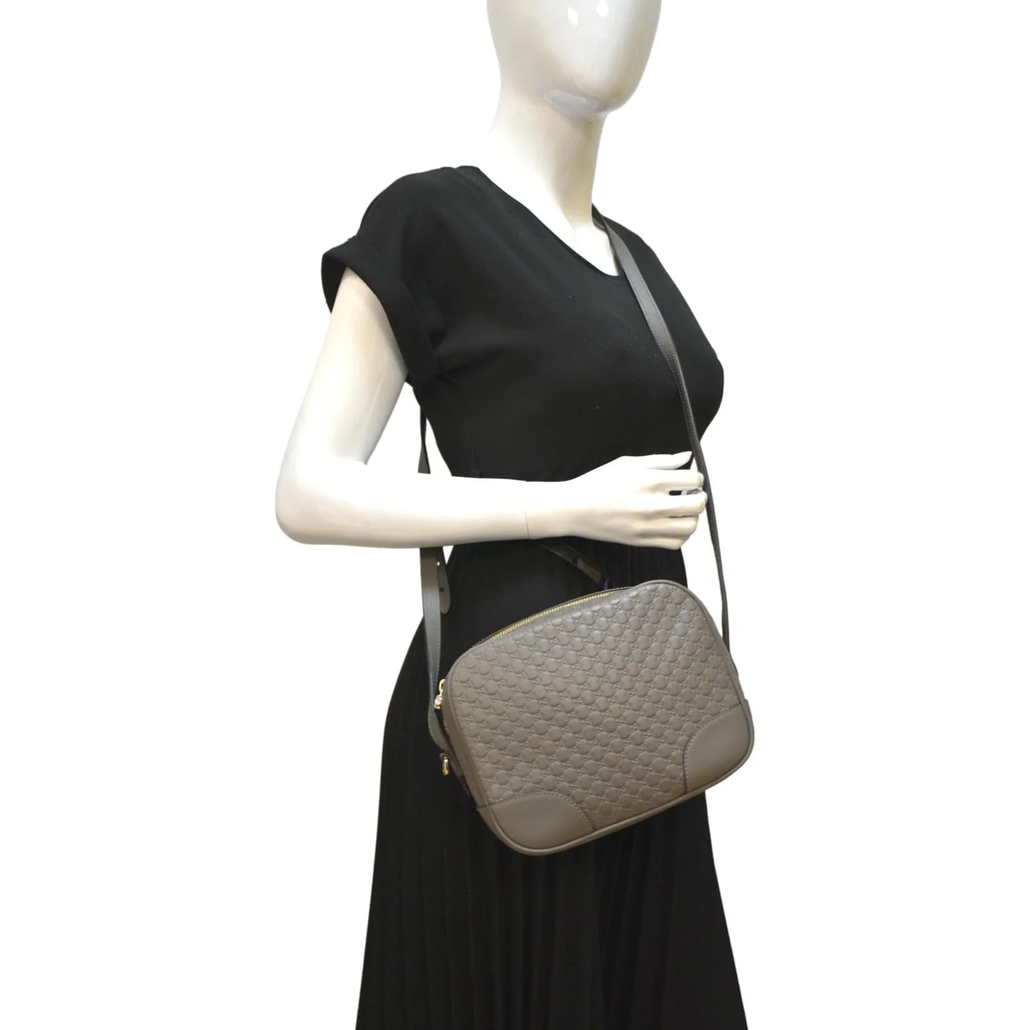 GUCCI Bree GG Leather Crossbody Bag Grey 449413 - Image 2