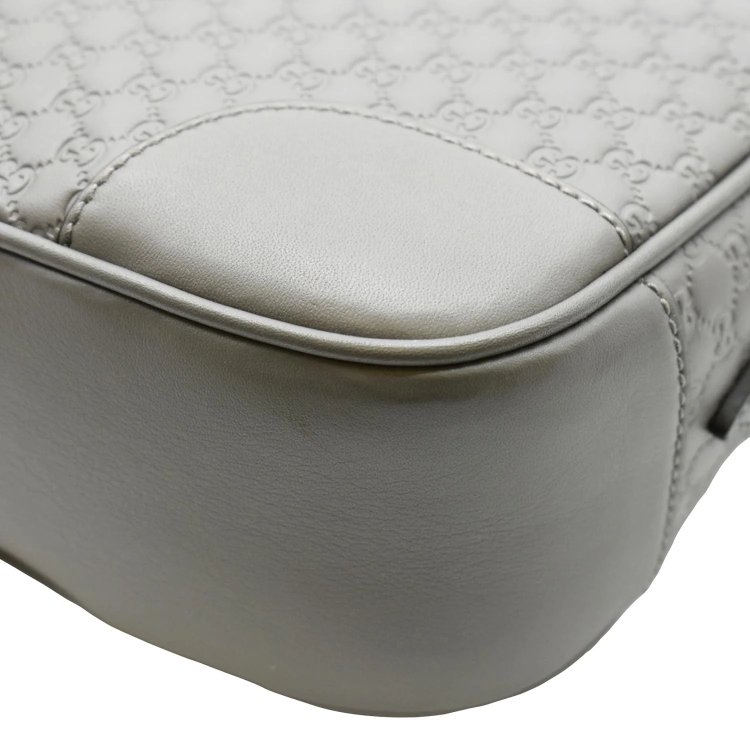 GUCCI Bree GG Leather Crossbody Bag Grey 449413 - Image 6