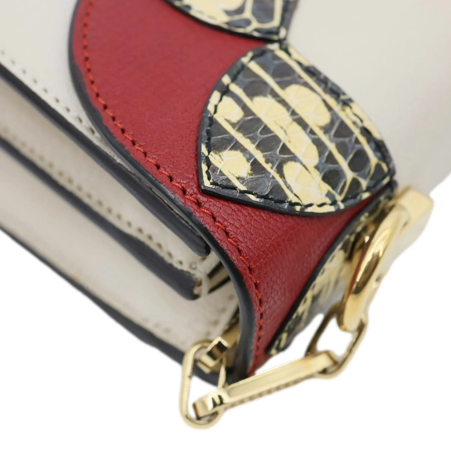 GUCCI Fox Head Broche Leather Shoulder Bag Off White 466433 - Image 6