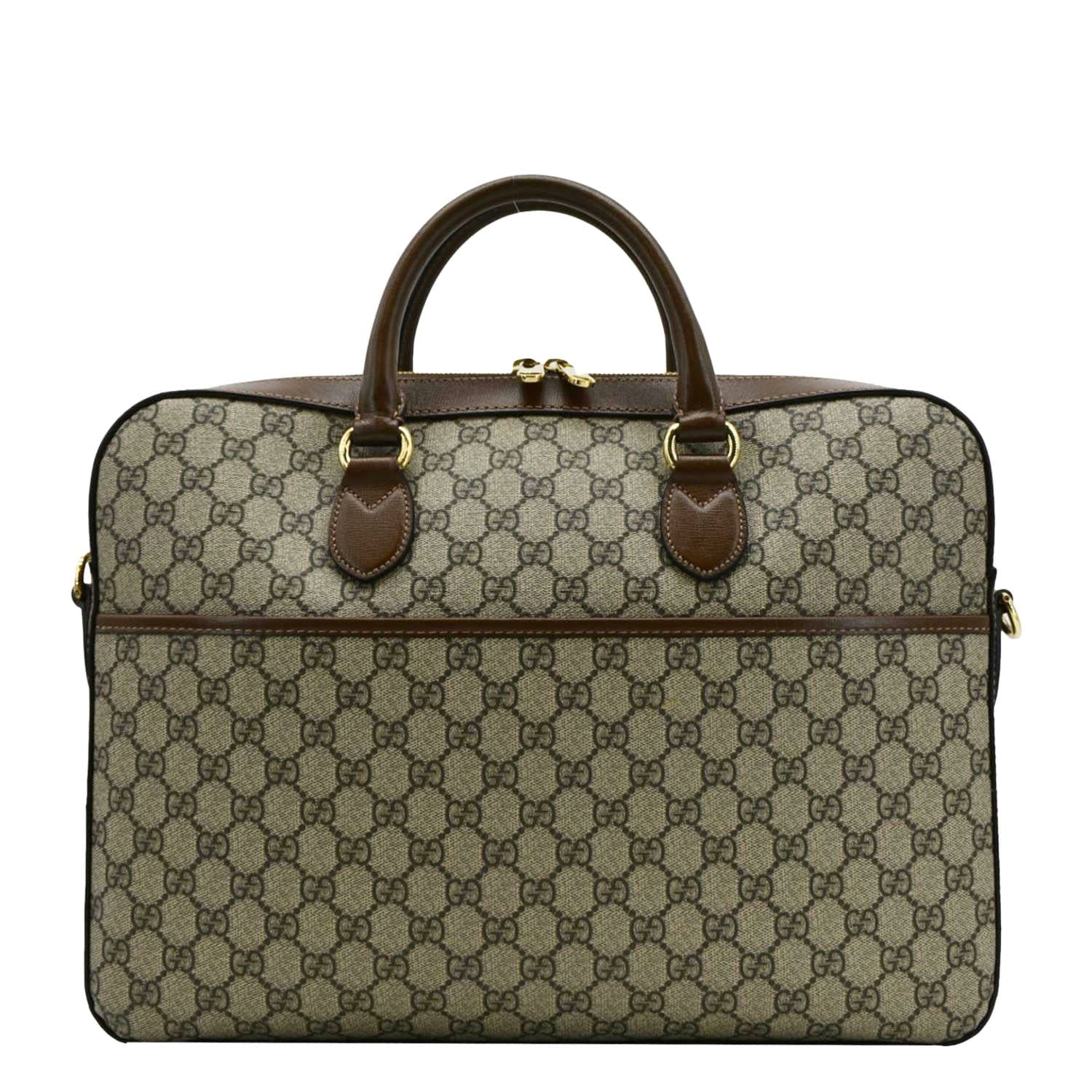 GUCCI Interlocking GG Supreme Canvas Briefcase Shoulder Bag Brown 674140 - Image 4