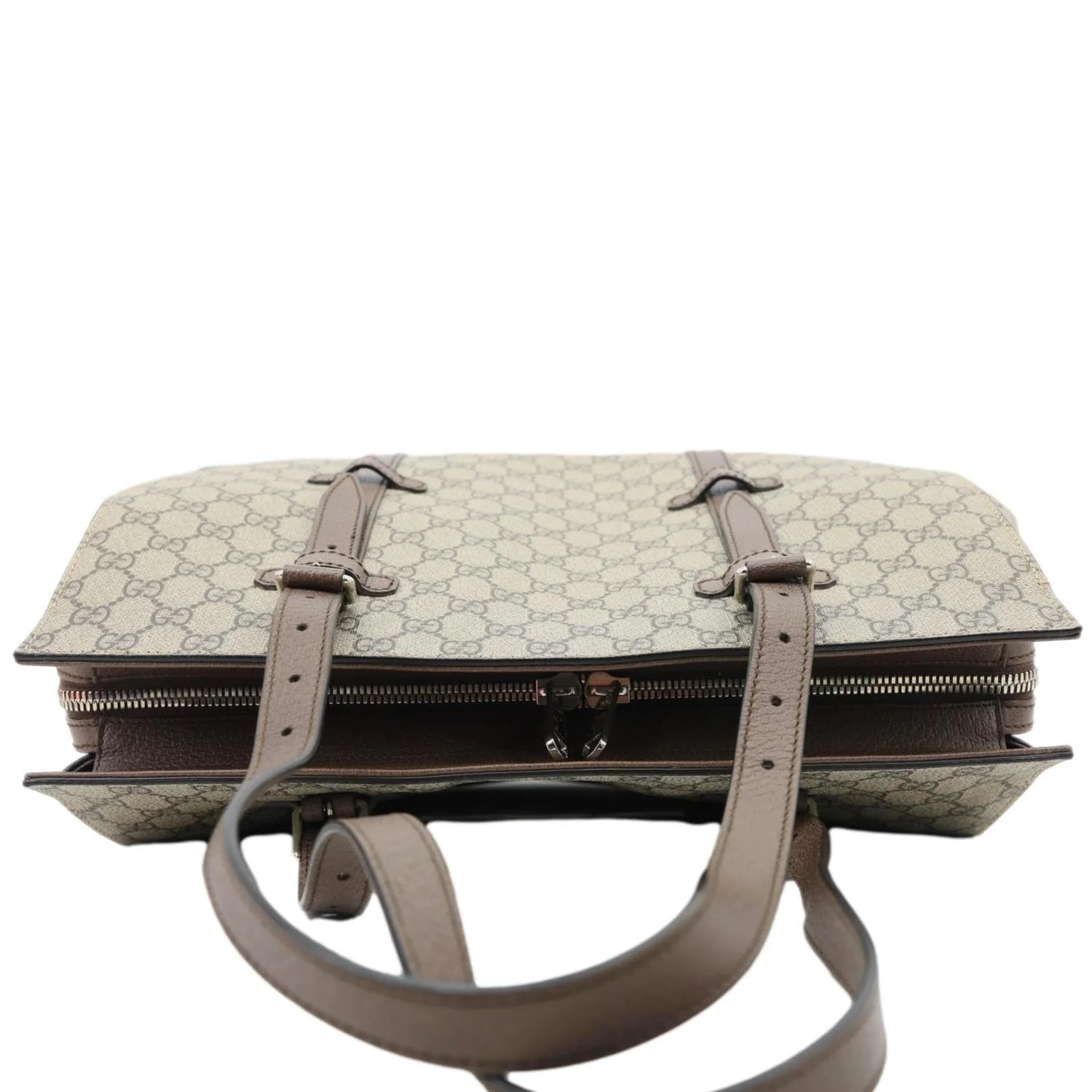 GUCCI Buckle GG Supreme Canvas Tote Shoulder Bag Beige 626356 - Image 4