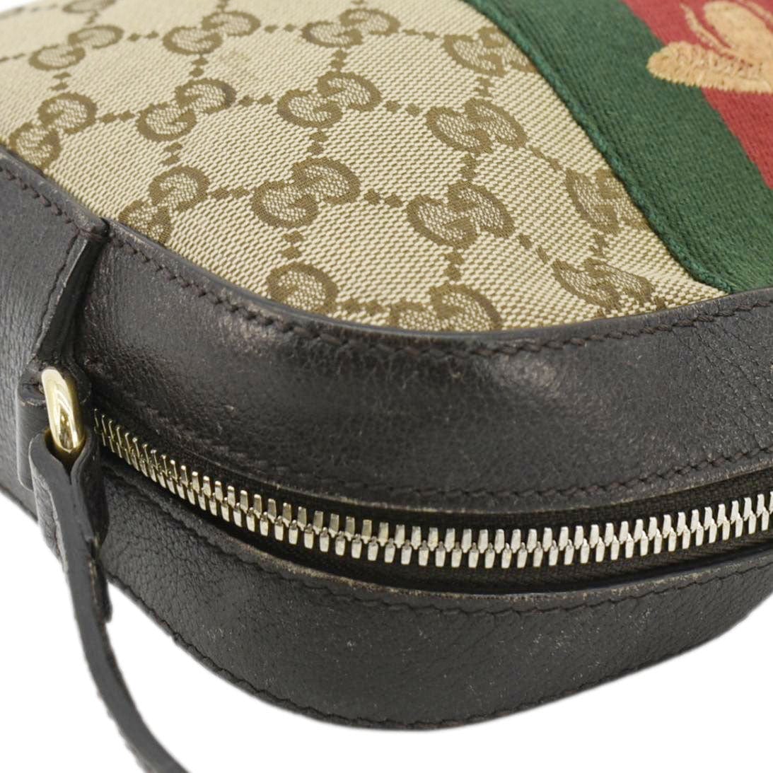 GUCCI Bee Web GG Canvas Camera Crossbody Bag Beige 412008 - Image 5