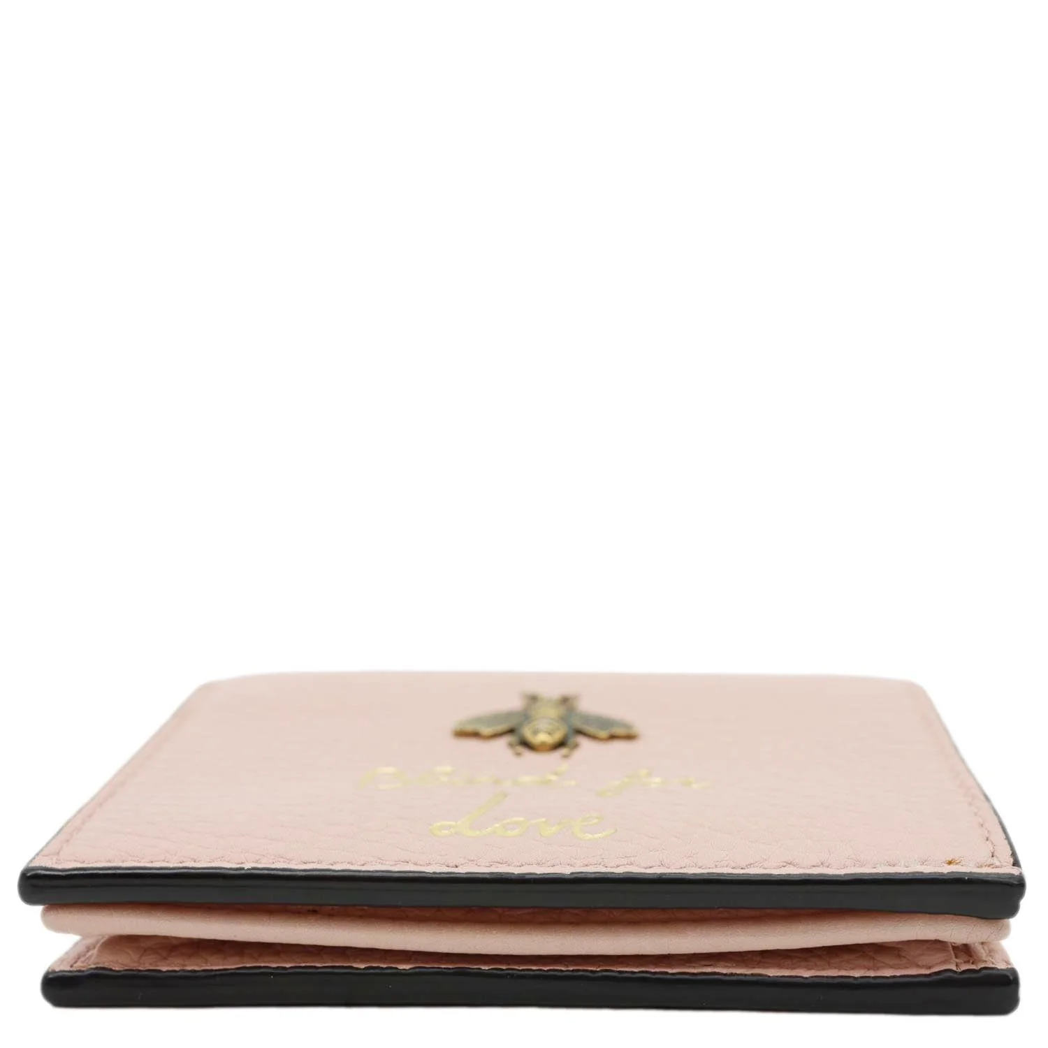 GUCCI Cellarius Blind for Love Animalier Leather Card Case Pink 460185 - Image 10