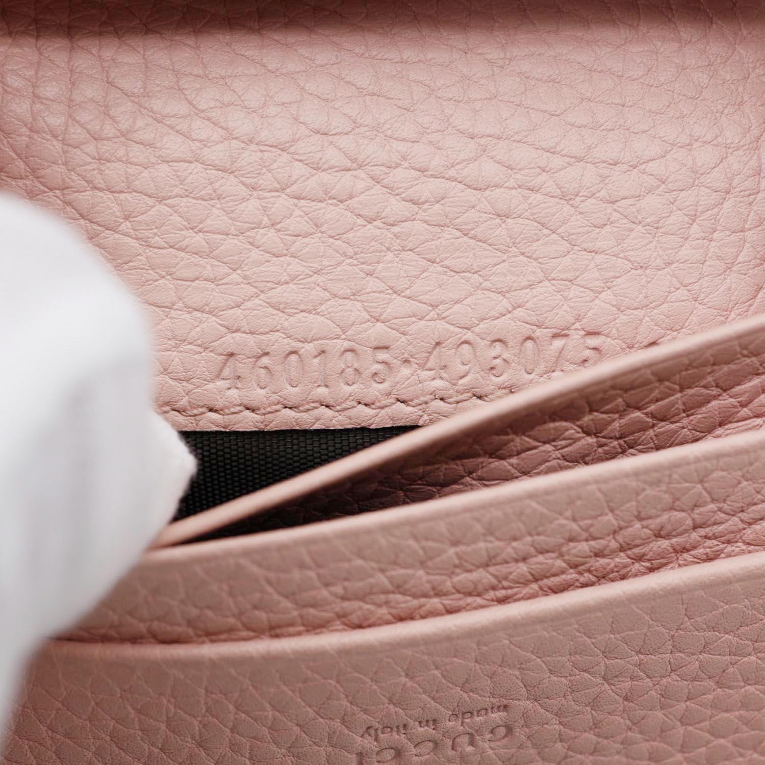 GUCCI Cellarius Blind for Love Animalier Leather Card Case Pink 460185 - Image 14