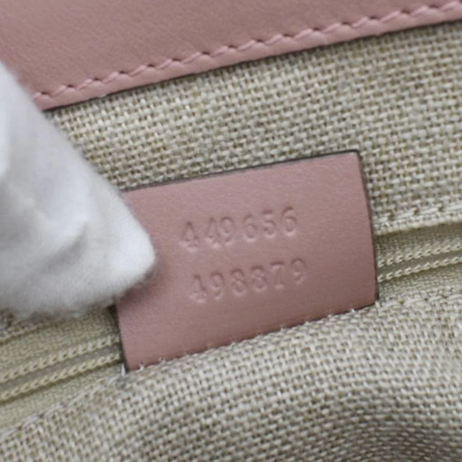 GUCCI Convertible GG Microguccissima Leather Satchel Bag Dusty Pink 449656 - Image 13