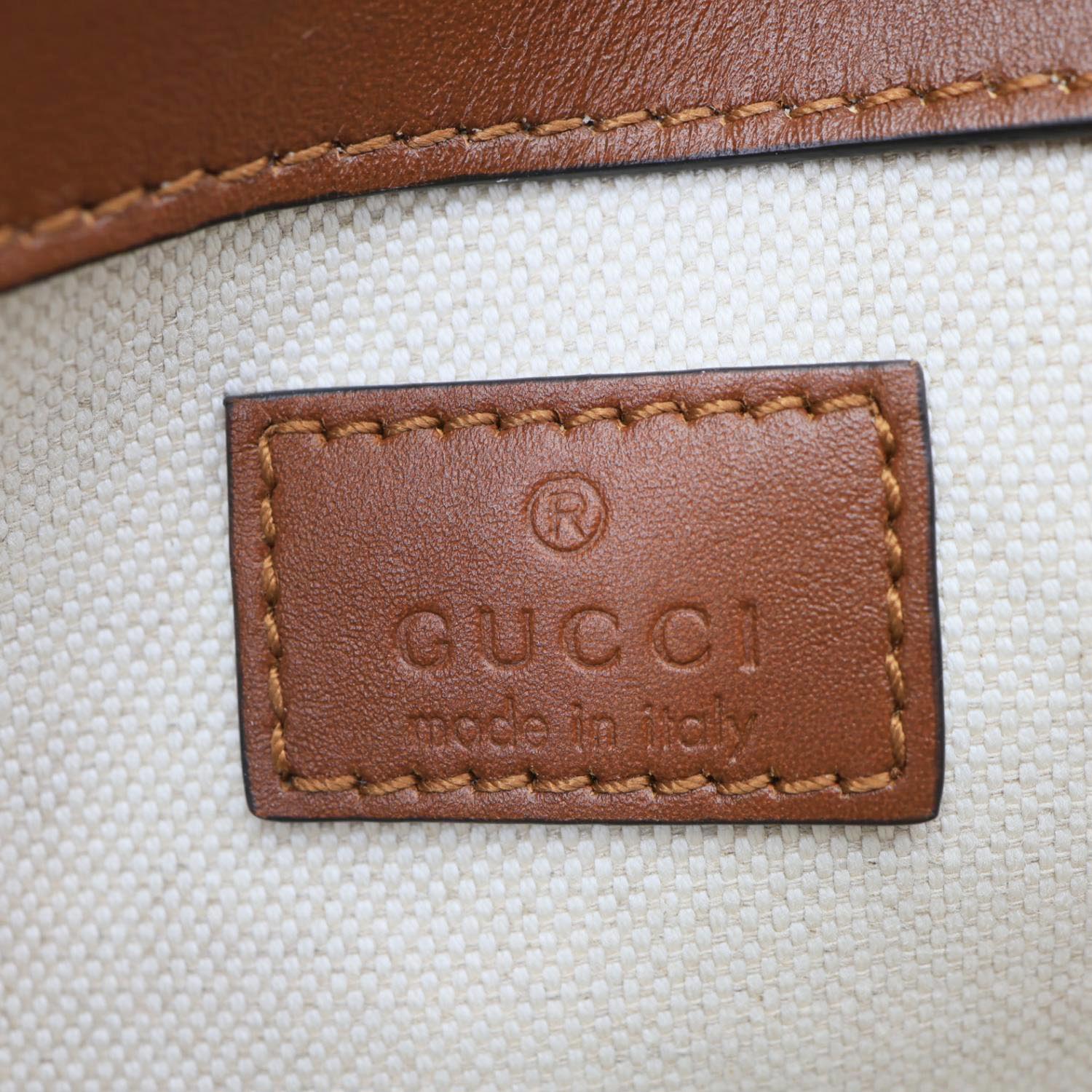 GUCCI Horsebit 1955 Crystal Mini GG Monogram Canvas Shoulder Bag Beige 675801 - Image 16