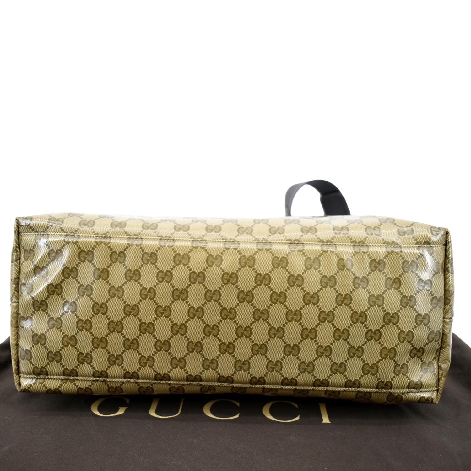 GUCCI Crystal GG Monogram Flap Coated Canvas Messenger Bag Beige 272350 - Image 10