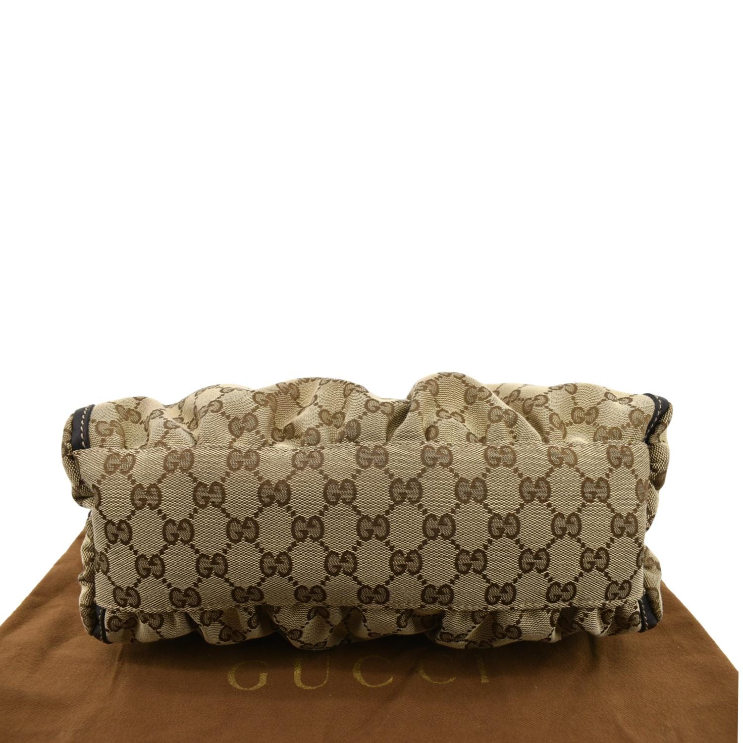 GUCCI D Ring Monogram Hobo Bag Brown 190525 - Image 9