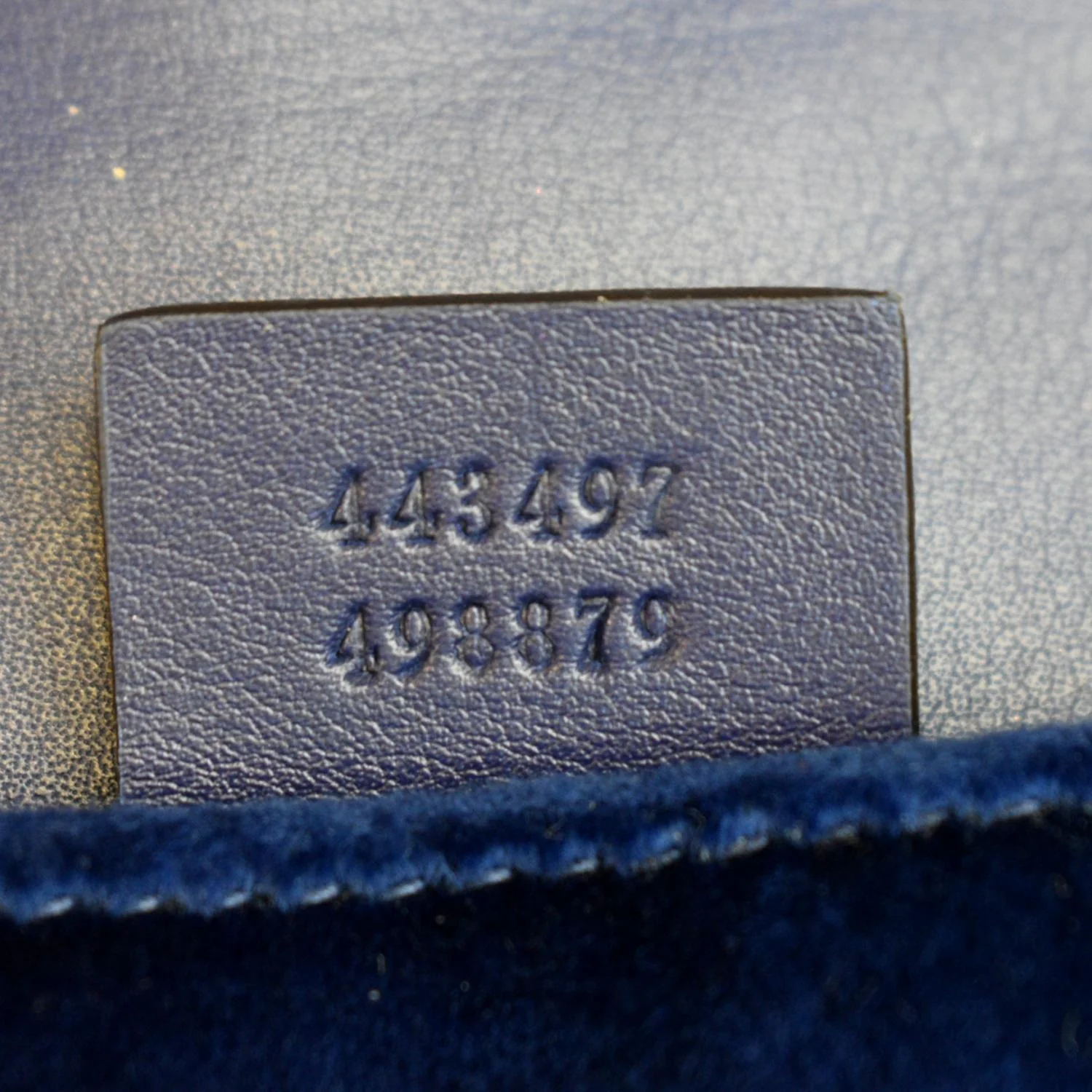 GUCCI Deer Embroidered Small GG Marmont Velvet Shoulder Bag Blue 443497 - Image 10