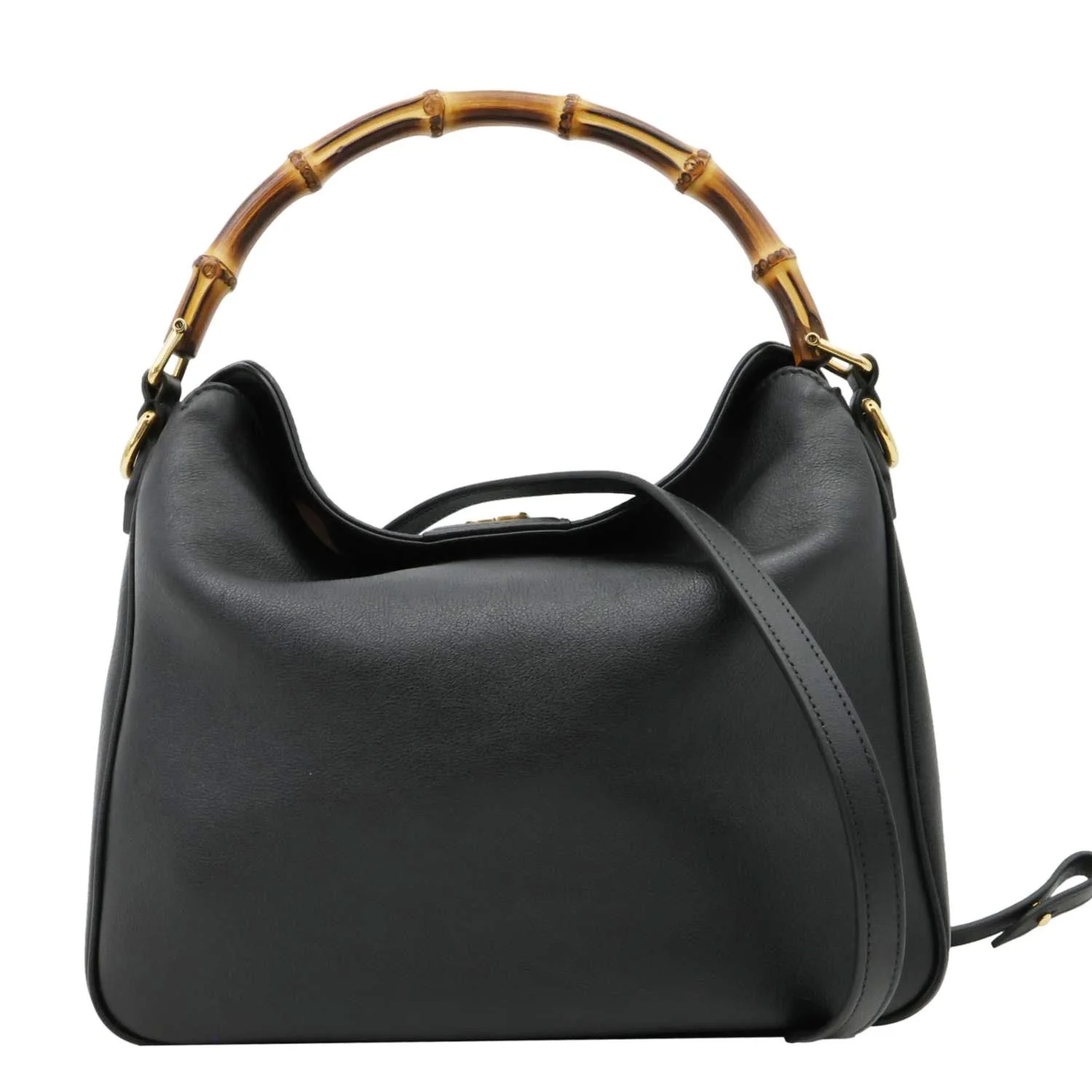 GUCCI Diana Medium Leather Top Handle Shoulder Bag Black 746124 - Image 4