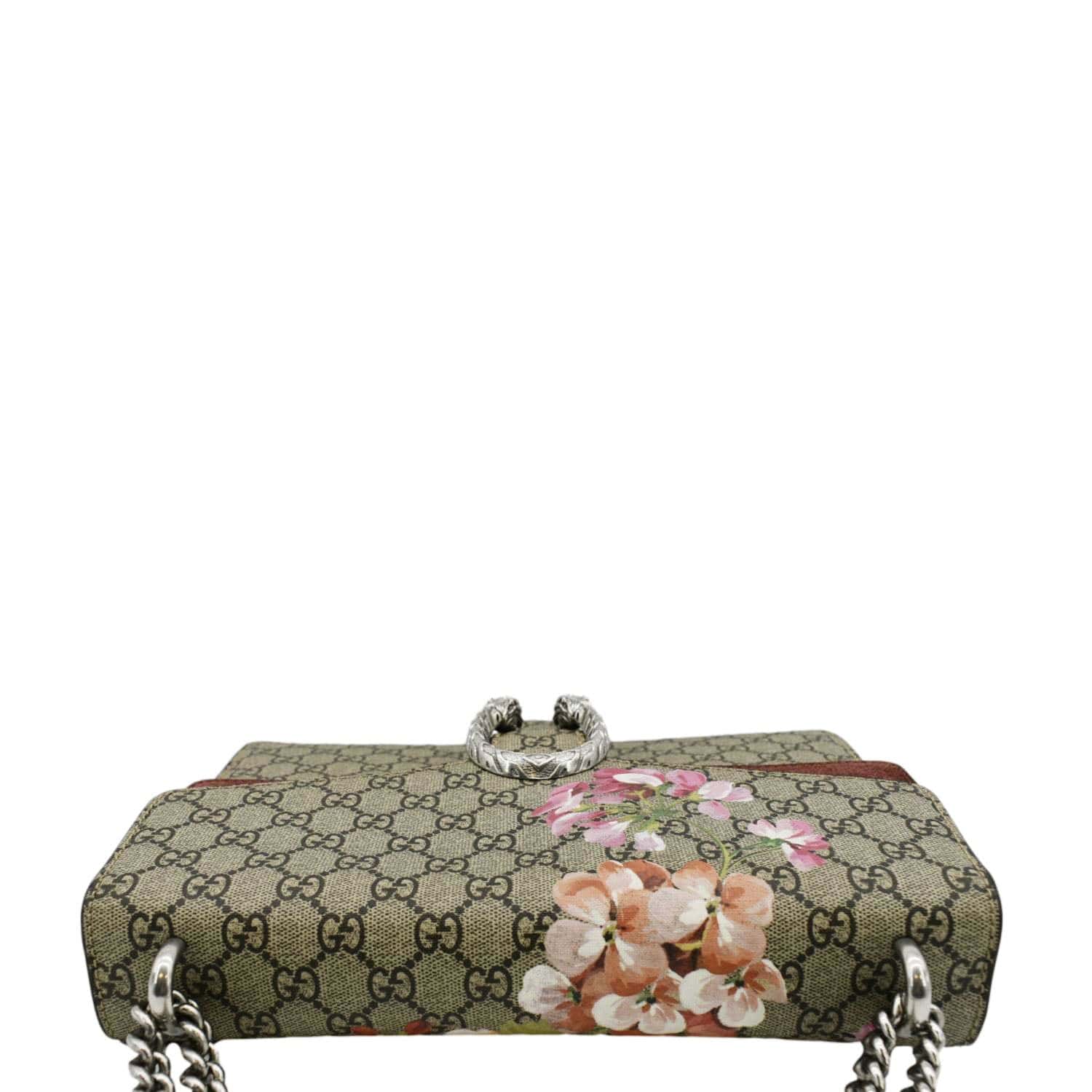 GUCCI Dionysus Medium Blooms GG Supreme Canvas Chain Shoulder Bag Beige 400235 - Image 4