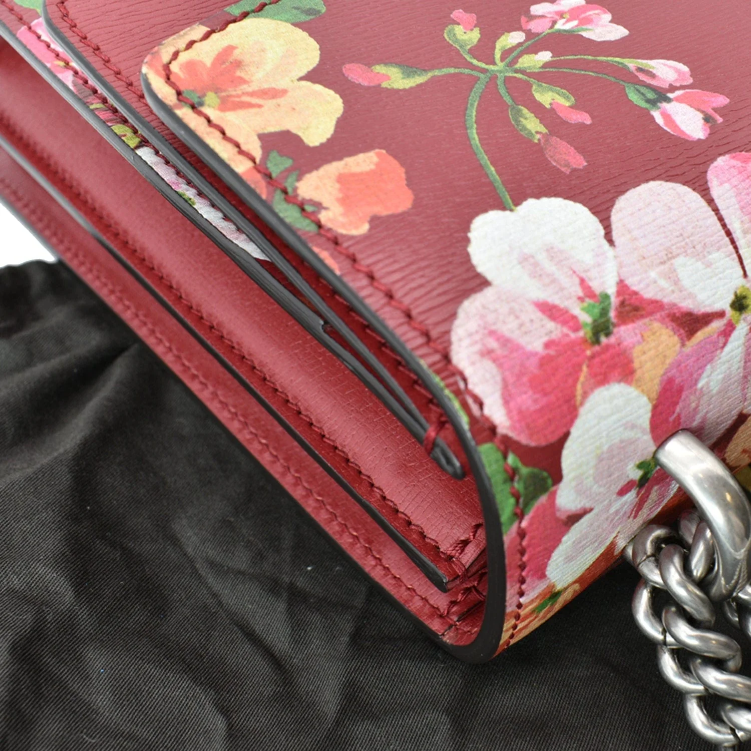 GUCCI Dionysus Floral Blooms Leather Shoulder Bag Red 400235 - Image 5