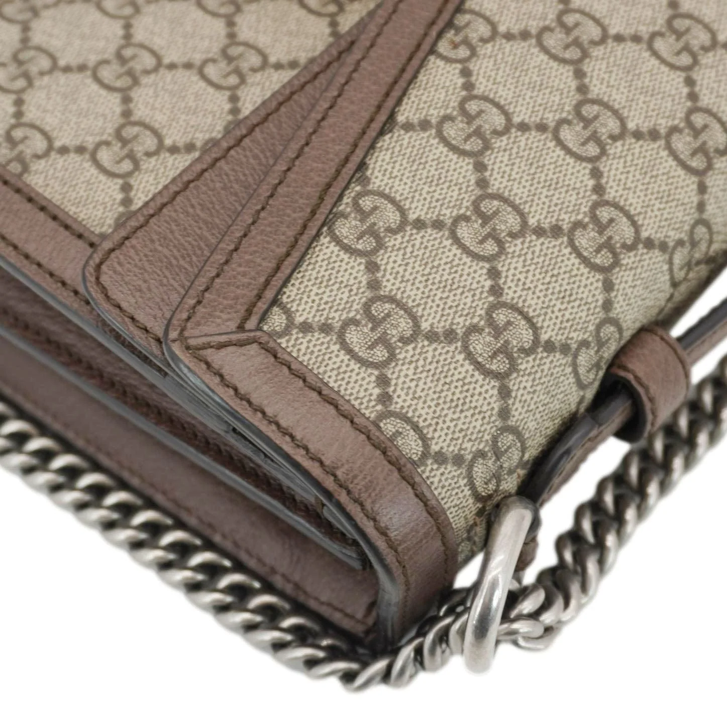 GUCCI Dionysus GG Supreme Canvas Top Handle Shoulder Bag Beige 621512 - Image 5
