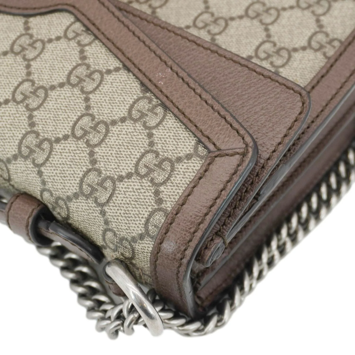GUCCI Dionysus GG Supreme Canvas Top Handle Shoulder Bag Beige 621512 - Image 6
