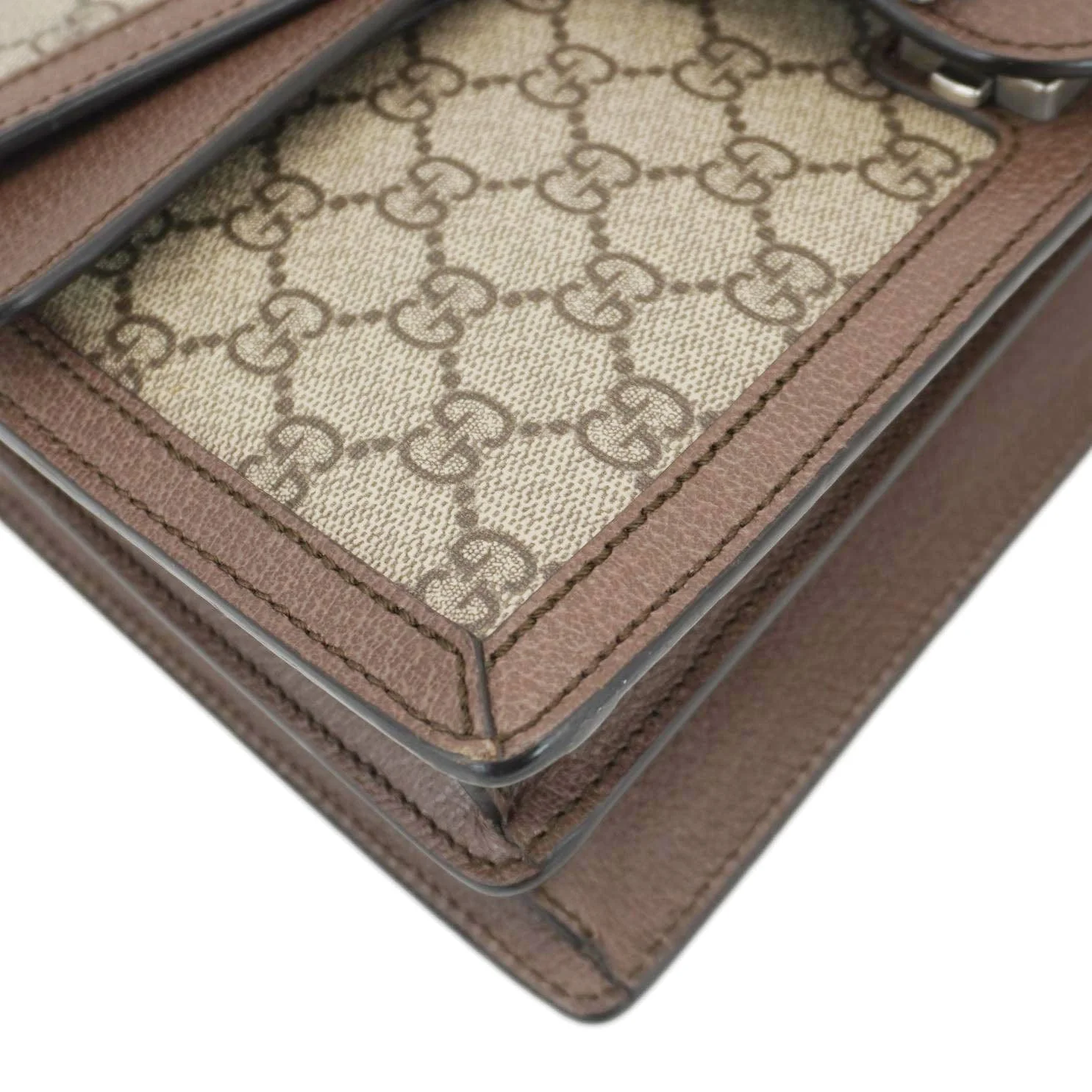 GUCCI Dionysus GG Supreme Canvas Top Handle Shoulder Bag Beige 621512 - Image 7
