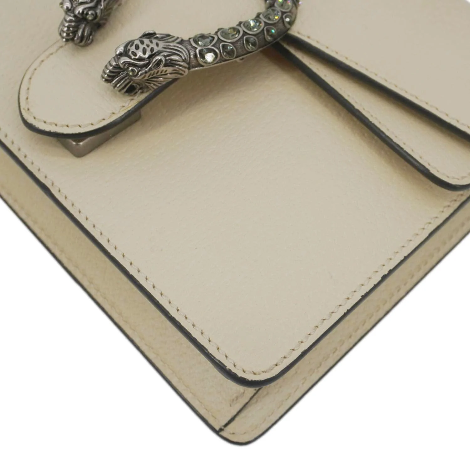 GUCCI Dionysus Mini Leather Crossbody Bag Cream 421970 - Image 10