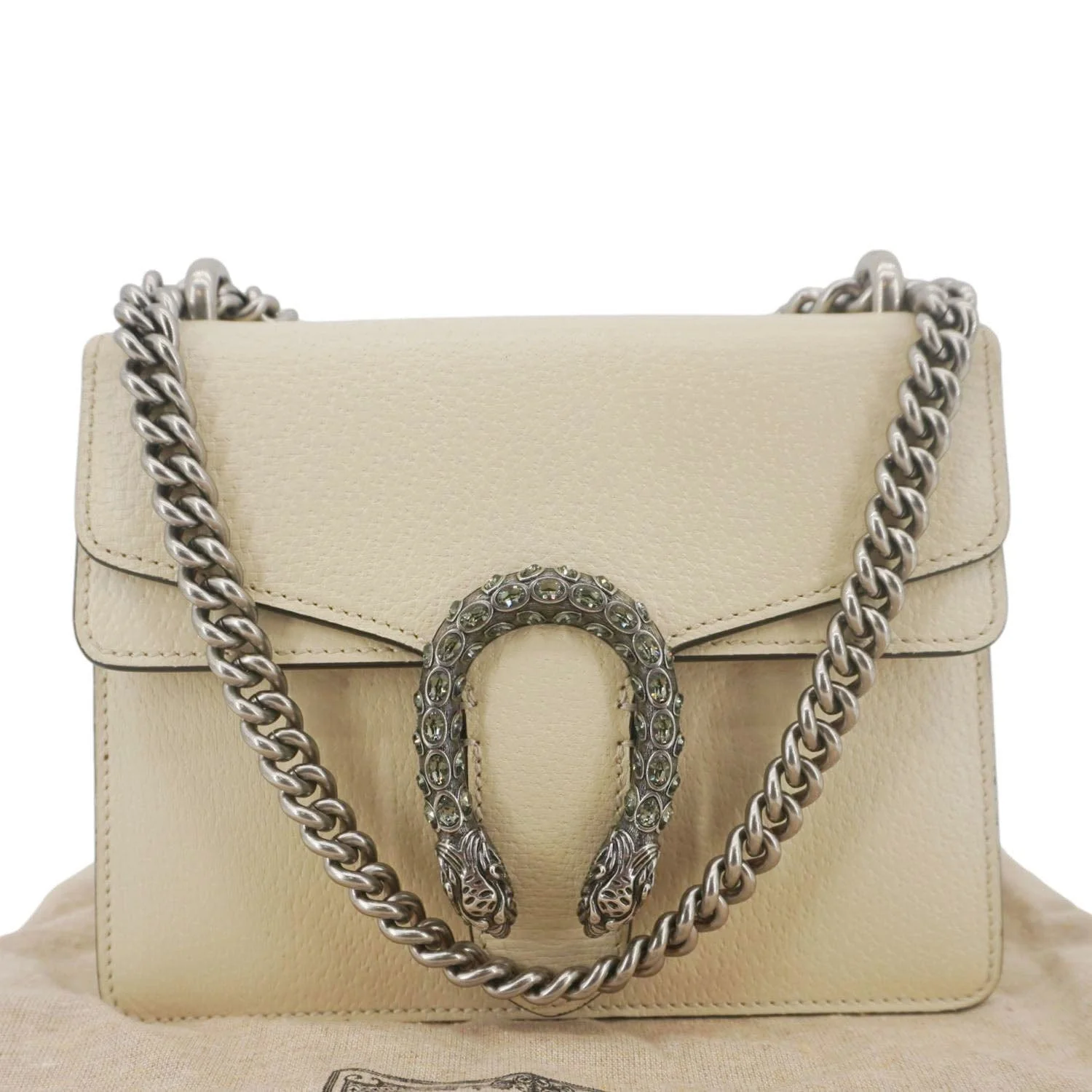 GUCCI Dionysus Mini Leather Crossbody Bag Cream 421970 - Image 3