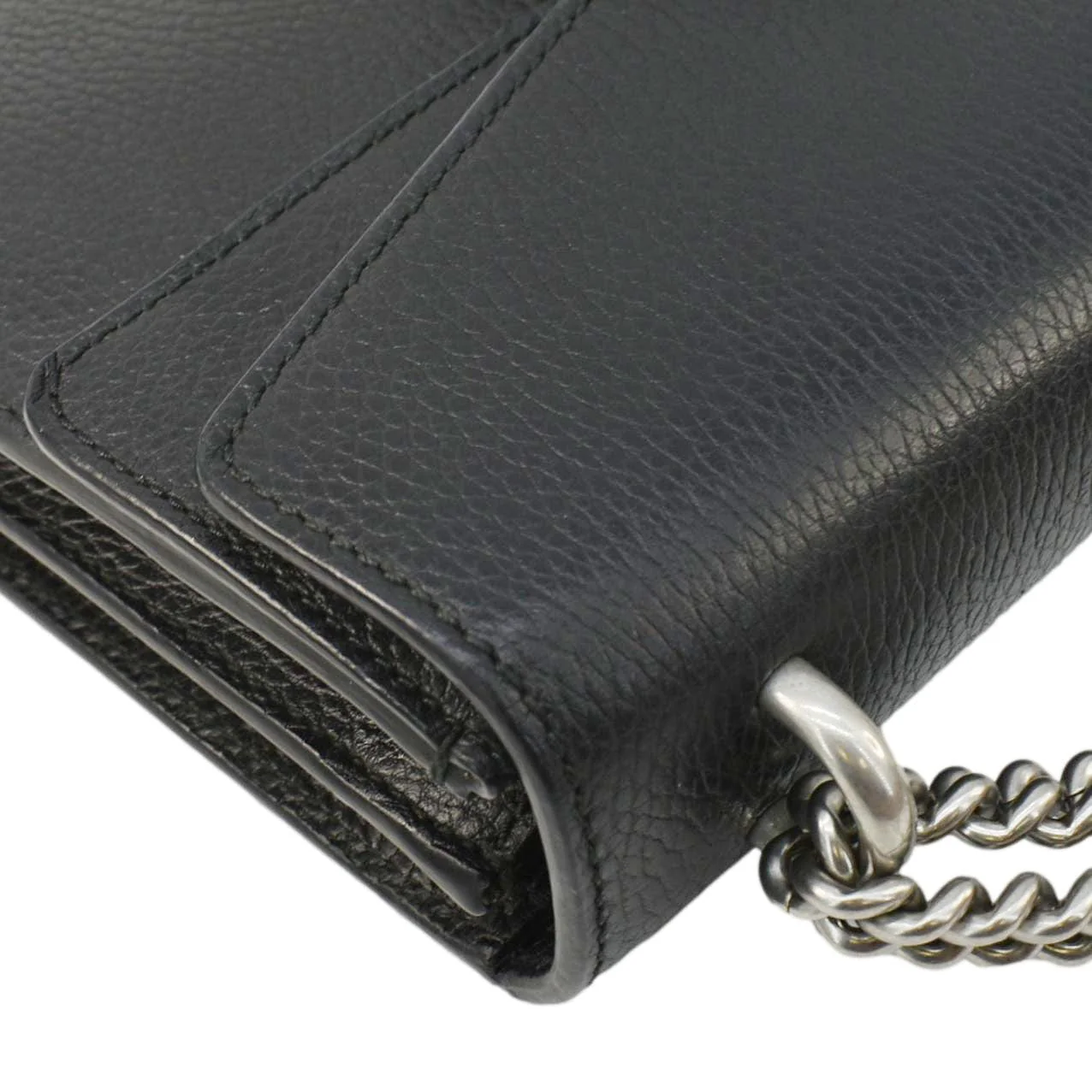 GUCCI Dionysus Small Leather Shoulder Bag Black 400249 - Image 6