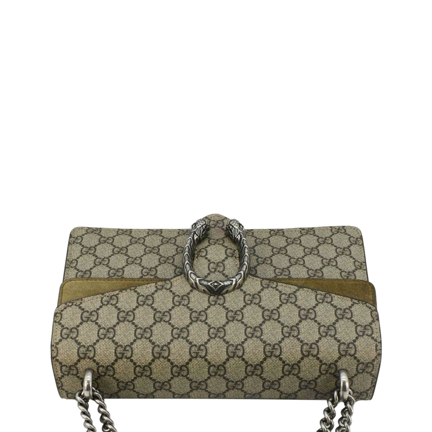 GUCCI Dionysus Small GG Supreme Canvas Shoulder Bag Beige 400249 - Image 5
