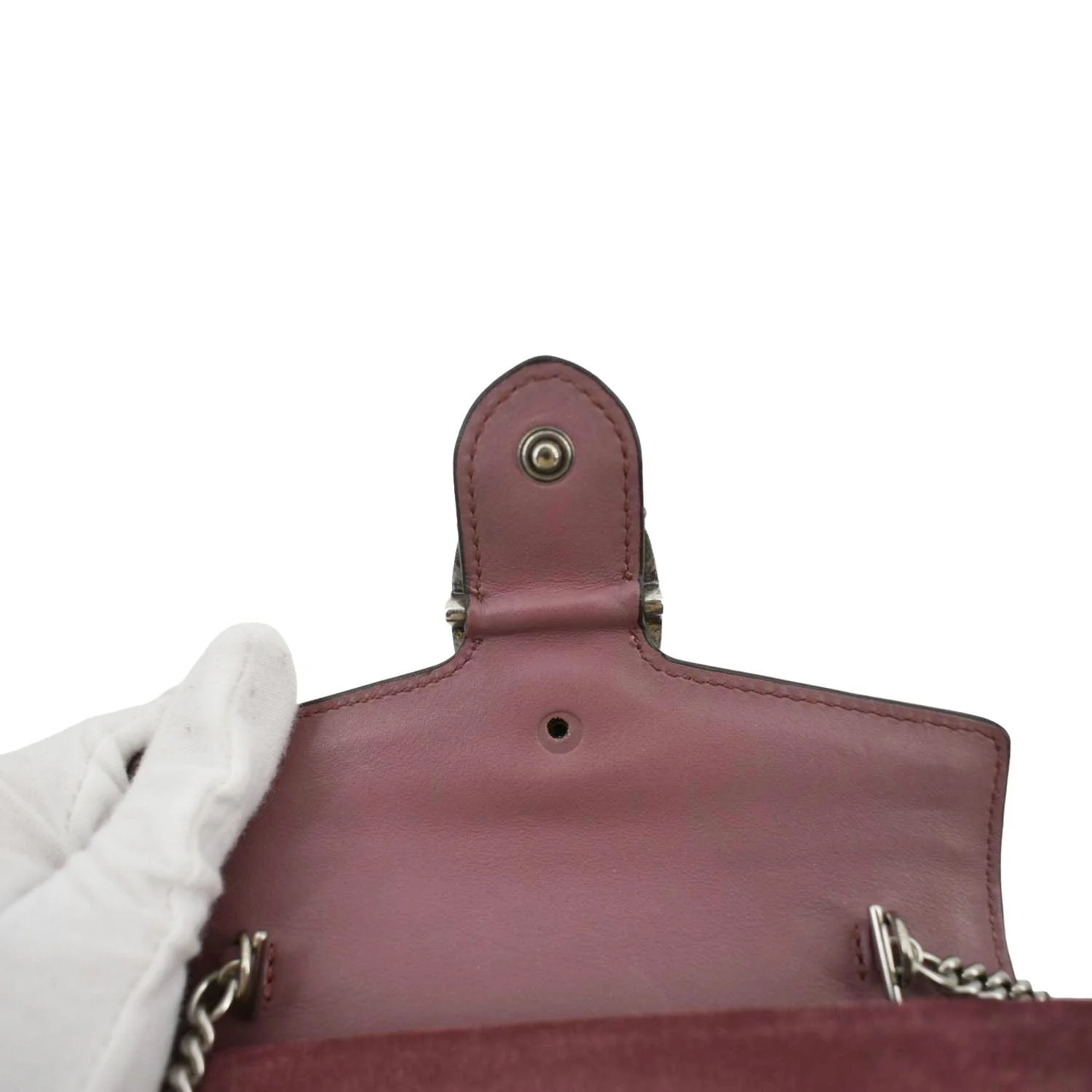 GUCCI Dionysus Super Mini Blooms GG Supreme Canvas Crossbody Bag Dry Rose 476432 - Image 13