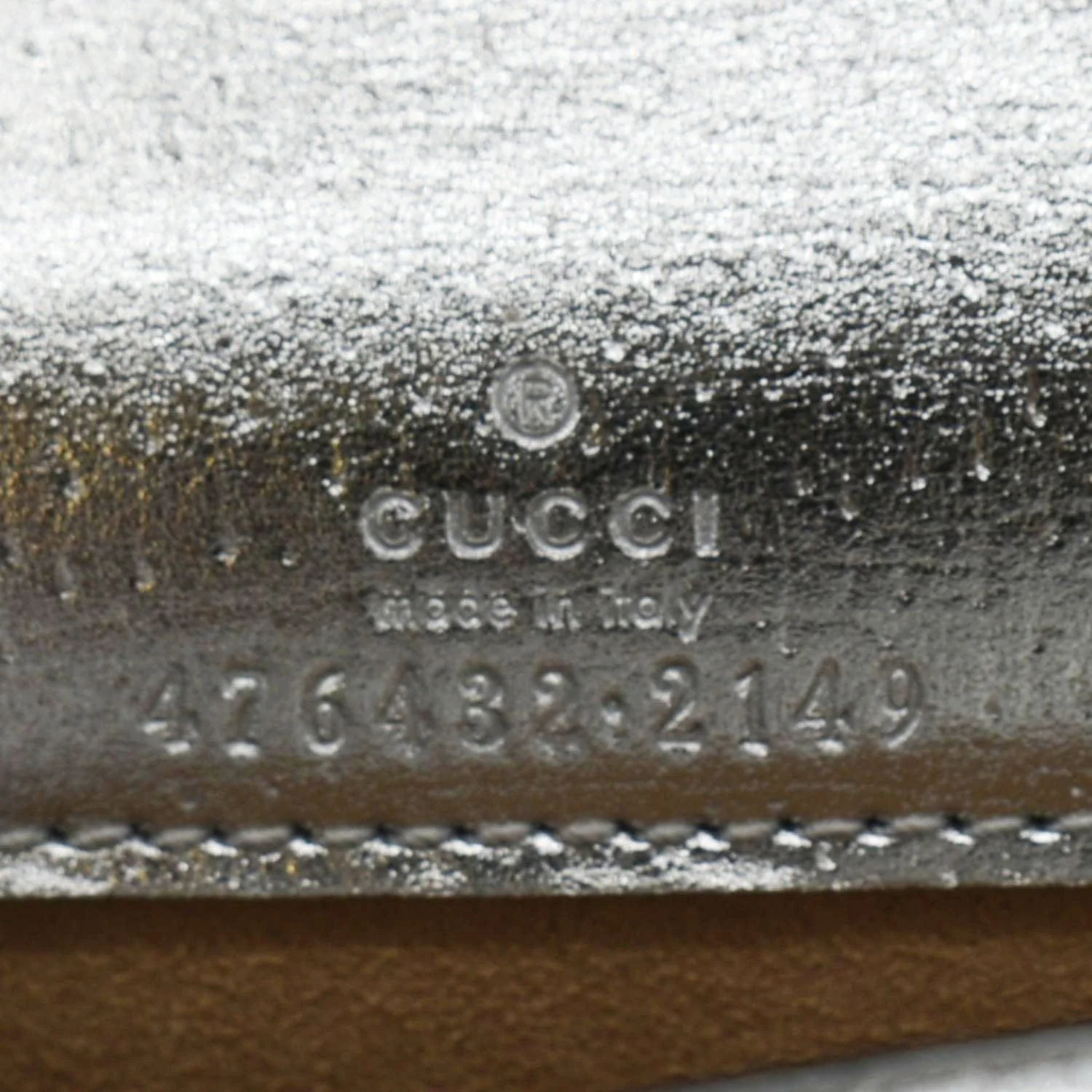 GUCCI Dionysus Super Mini Metallic Leather Crossbody Bag Silver 476432 - Image 12
