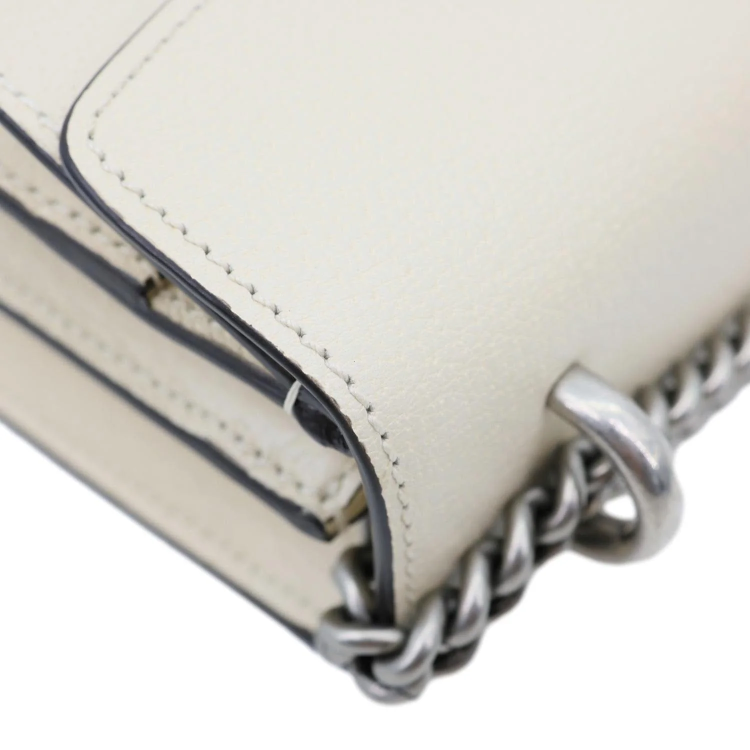 GUCCI Dionysus Small Leather Shoulder Bag Off White 400249 - Image 6