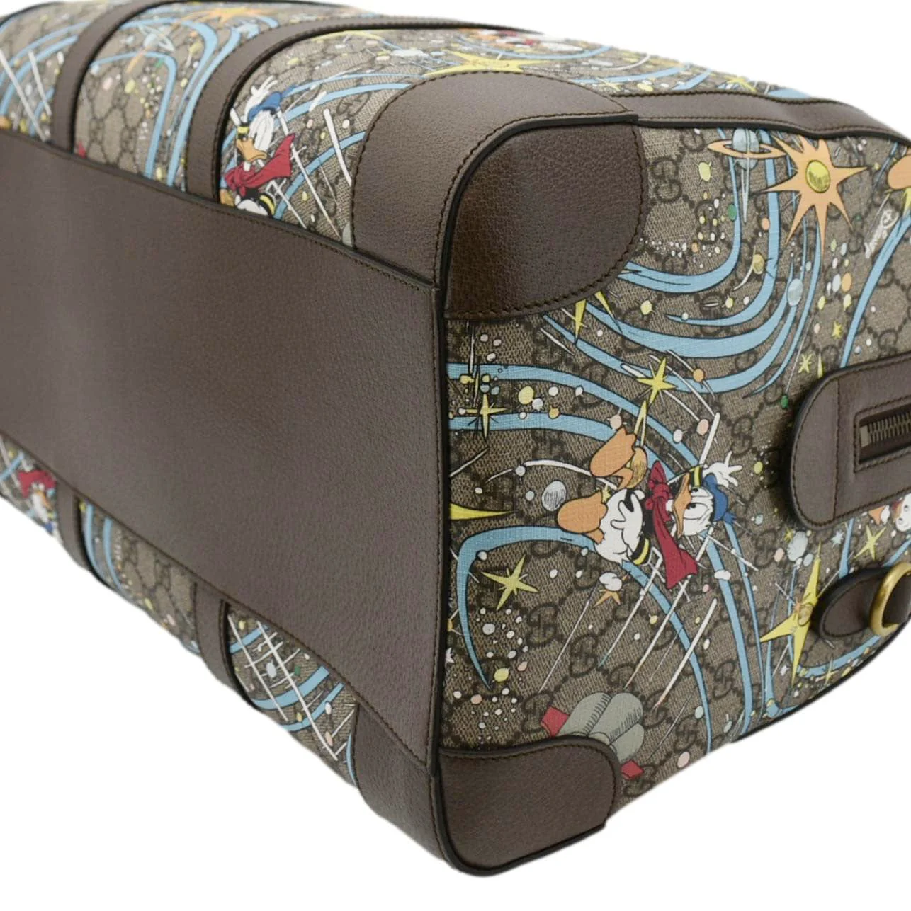 GUCCI Disney x Donald Duck GG Supreme Canvas Duffle Travel Bag Beige 648085 - Image 9