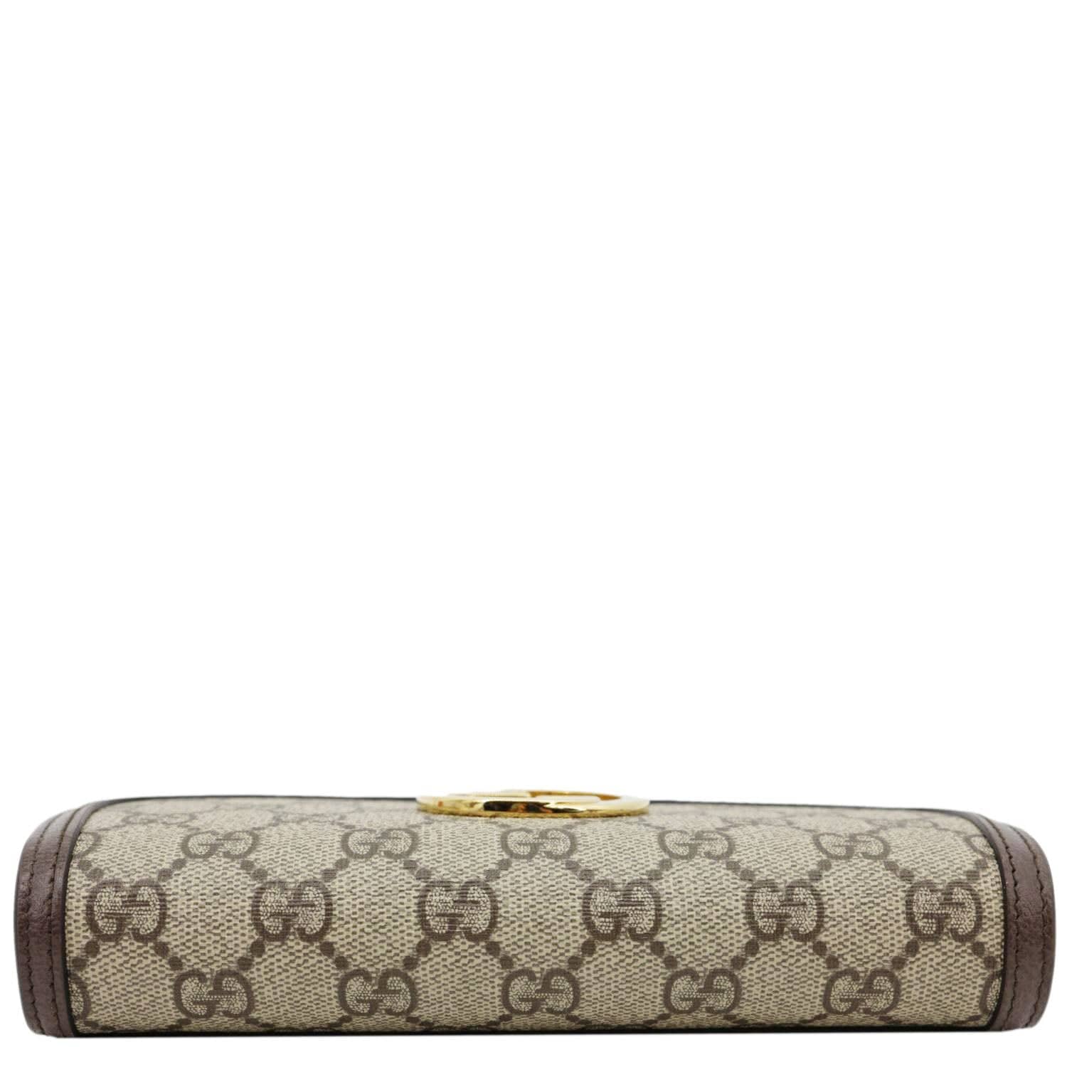 GUCCI Blondie Continental Dollar GG Supreme Canvas Chain Wallet Beige 725215 - Image 5