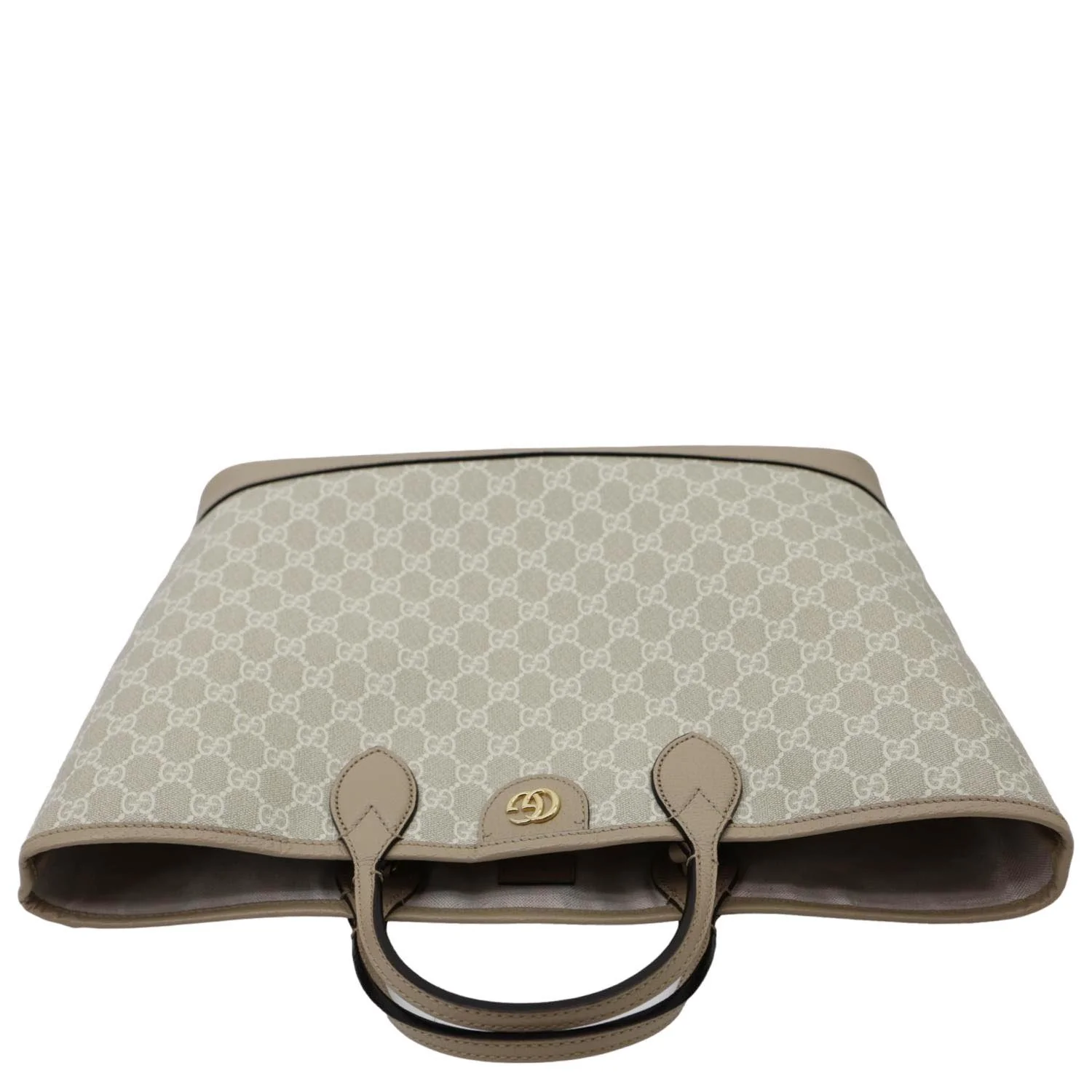 GUCCI Ophidia Dollar Calfskin GG Supreme Canvas Tote Bag Beige 739730 - Image 5
