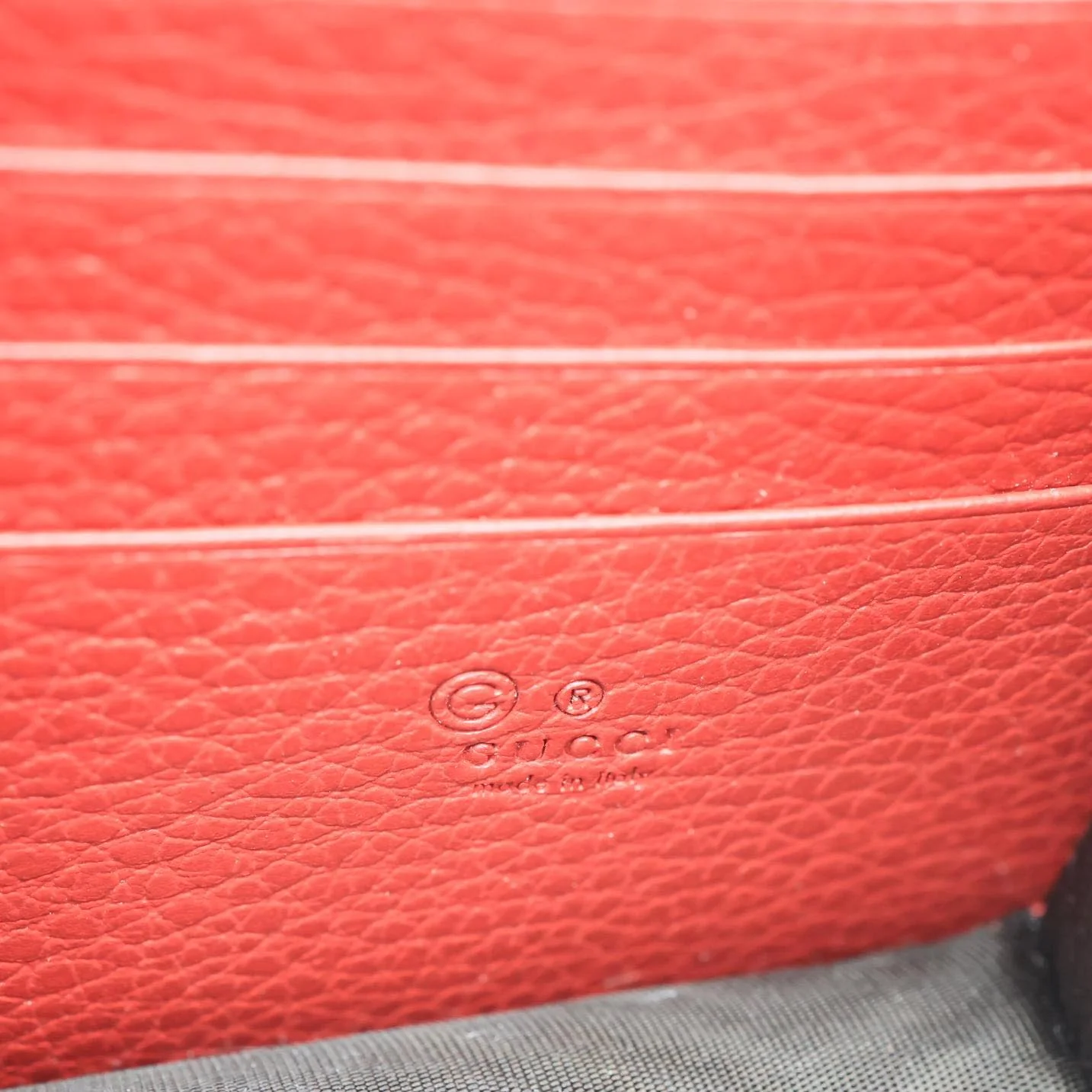 GUCCI Dollar Interlocking G Calfskin Leather Chain Wallet Crossbody Bag Red 510314 - Image 11