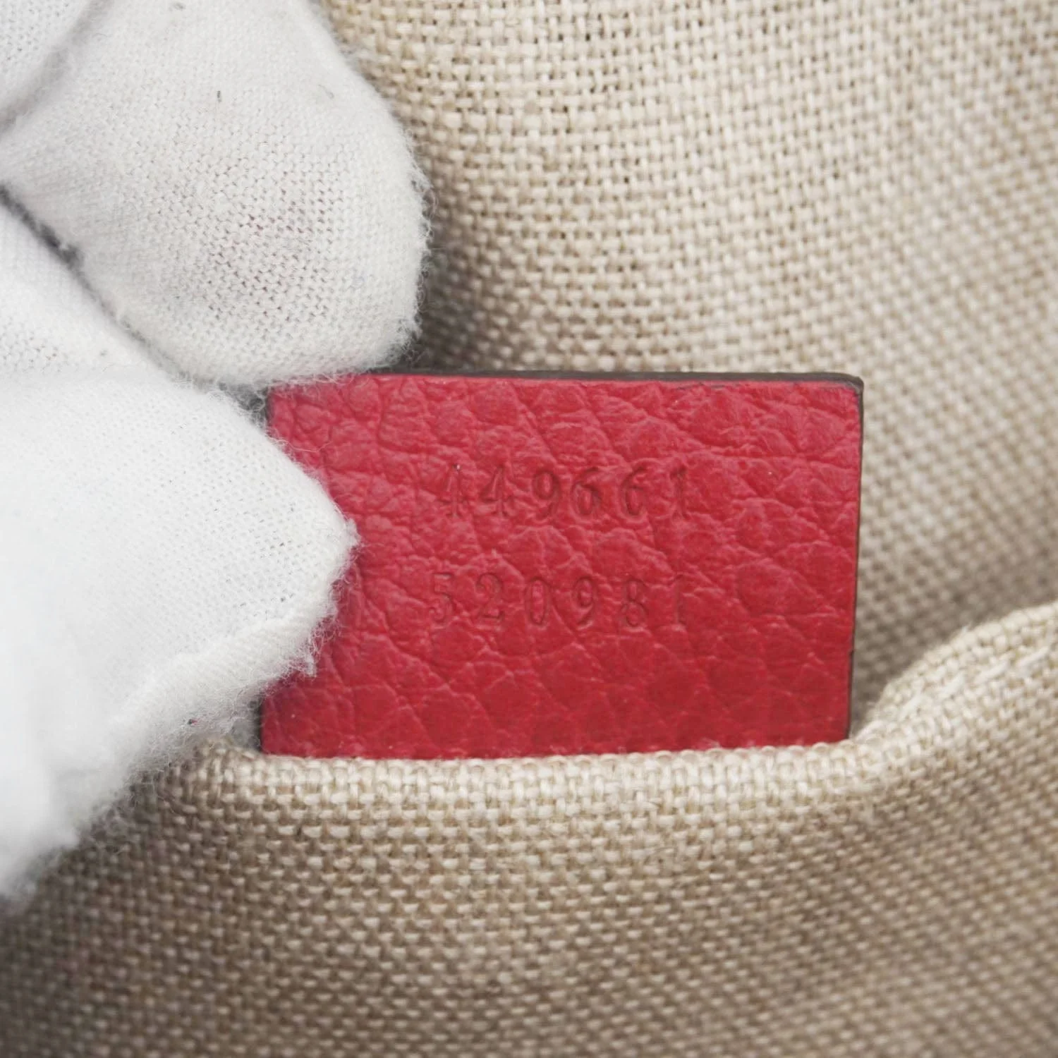GUCCI Dome Small Dollar Calfskin Leather Crossbody Bag Red 449661 - Image 16