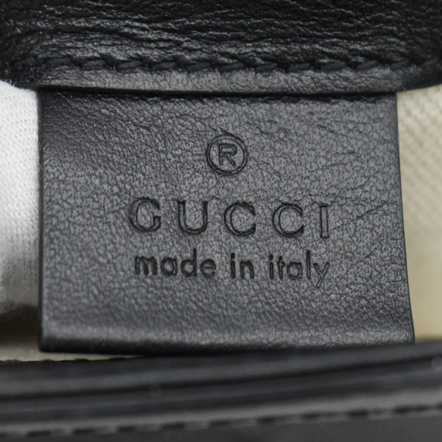 GUCCI GG Embossed Leather Messenger Bag Black 625782 - Image 12