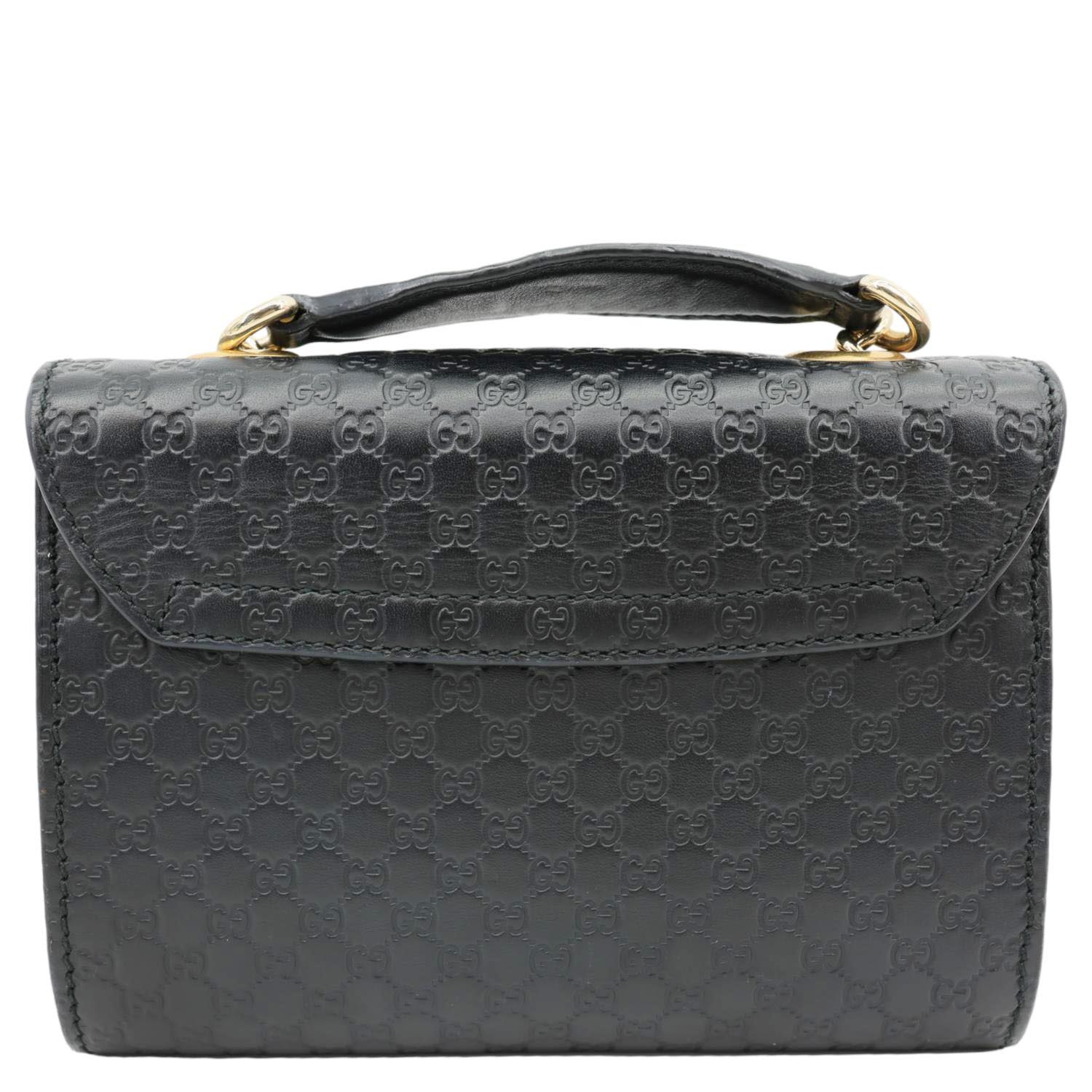 GUCCI Emily Mini GG Leather Chain Shoulder Bag Black 449636 - Image 3
