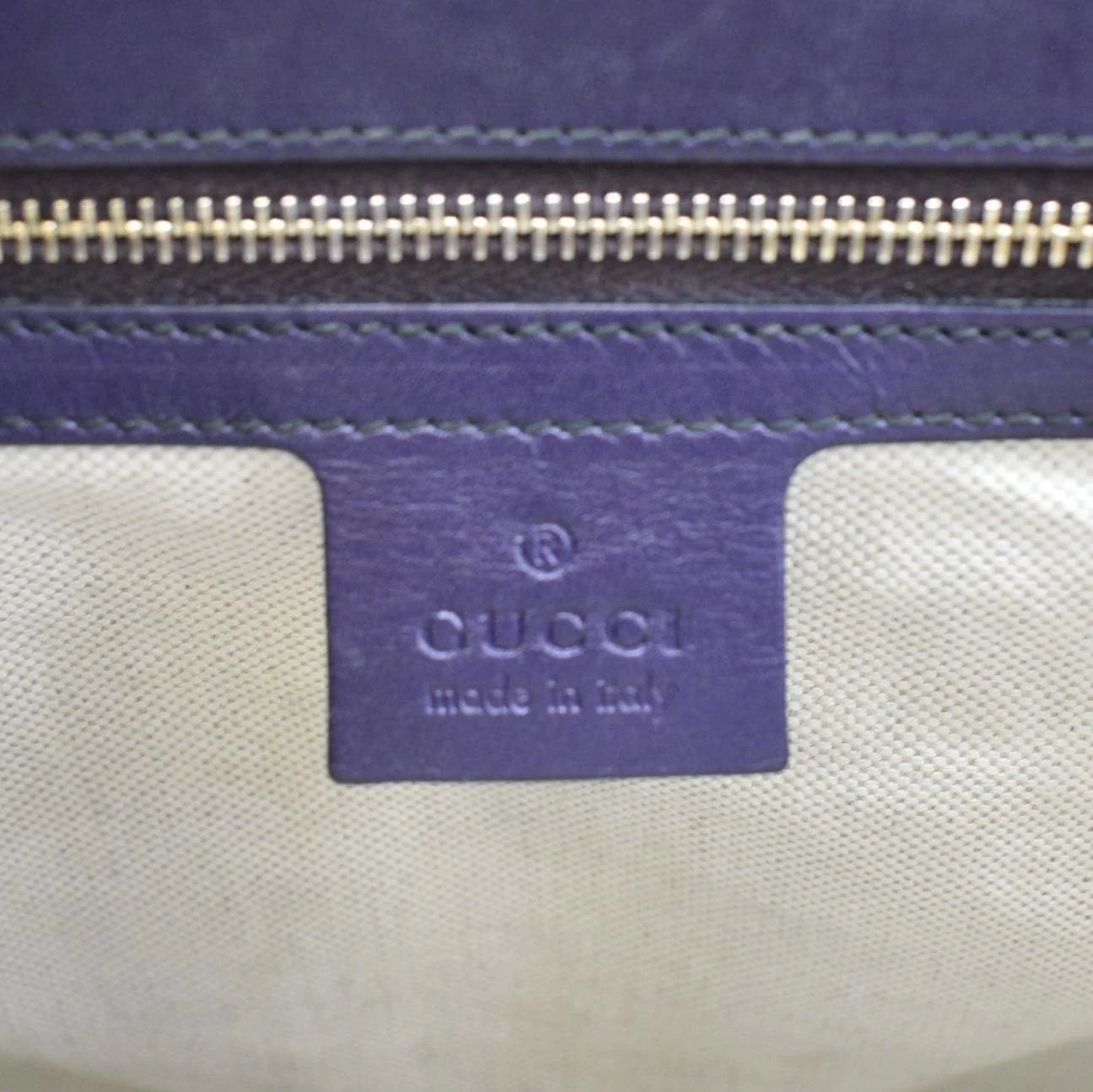 GUCCI Emily Large Guccissima Patent Leather Shoulder Bag Dark Violet 295403 - Image 11