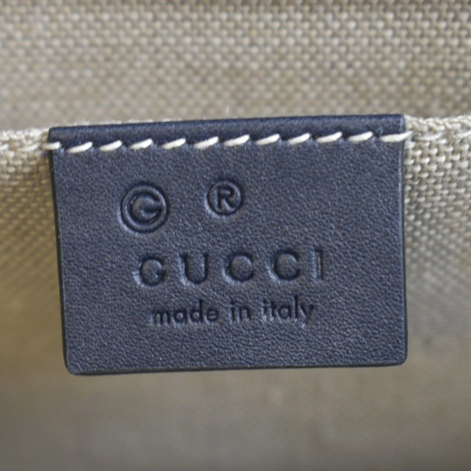 GUCCI Emily Medium GG Leather Chain Shoulder Bag Navy Blue 449635 - Image 13